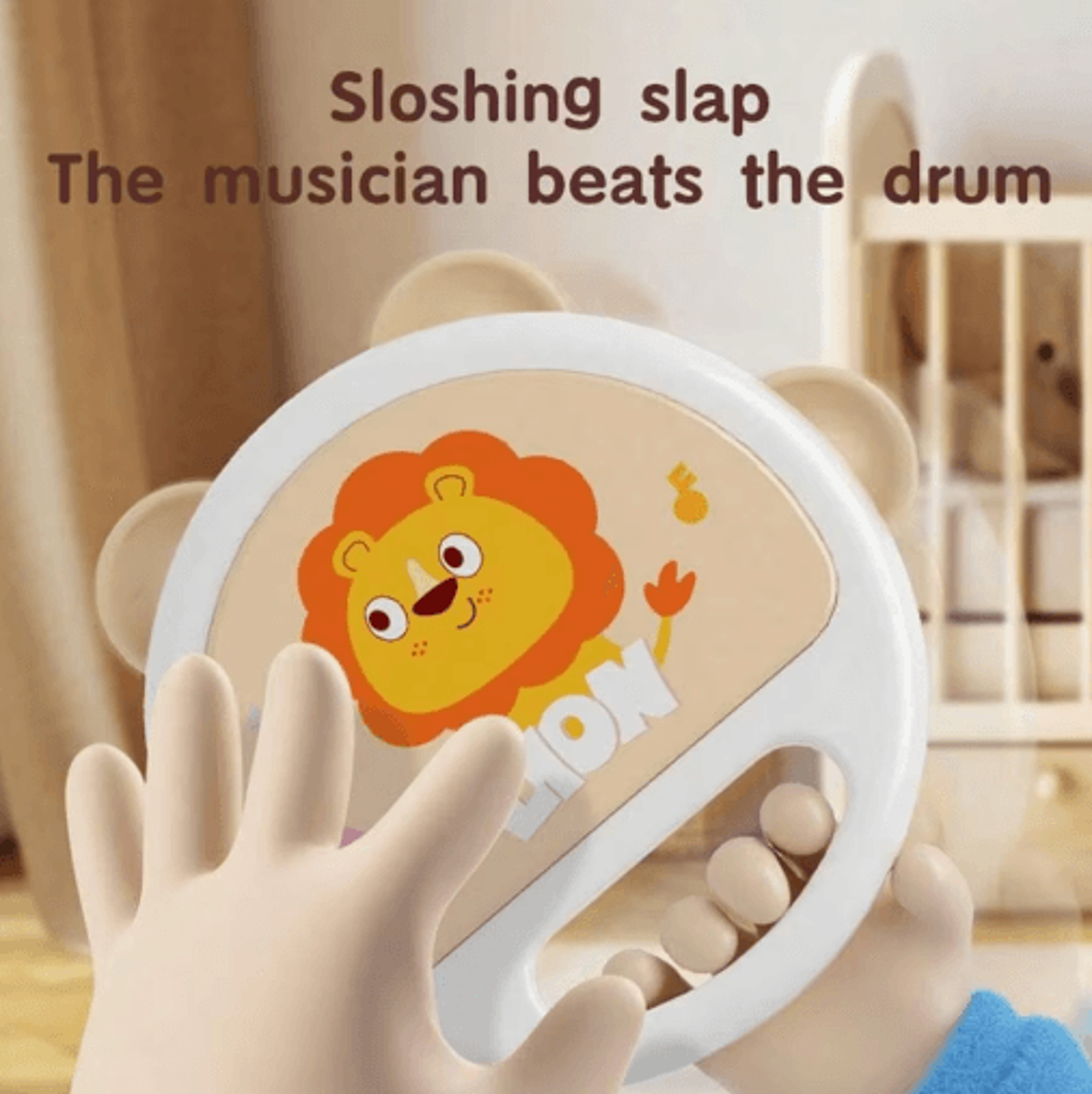 Adorable Baby Clapping Tambourine Musical Toy For Kids 3