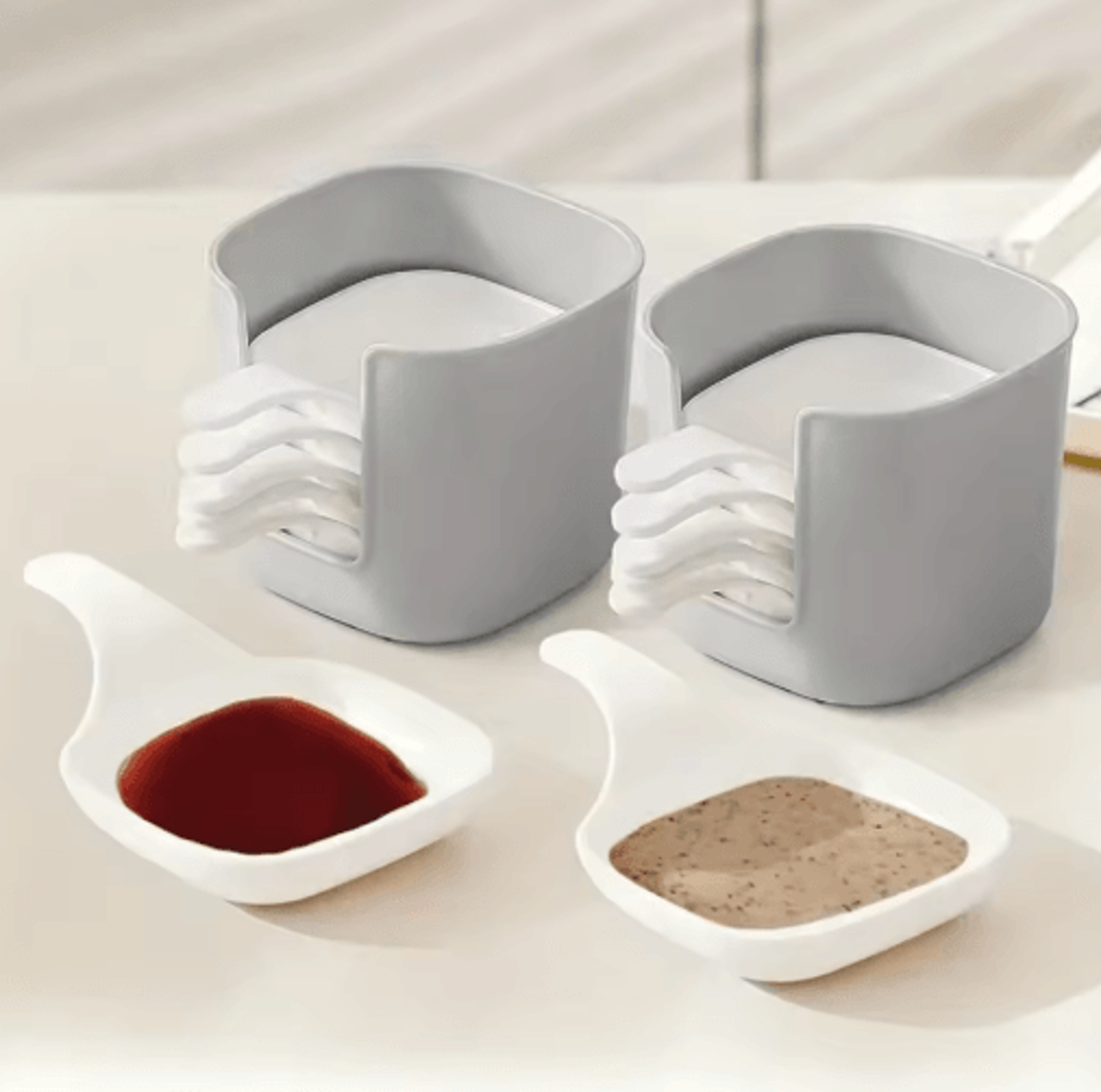 7Piece Sauce Dipping Dish Set For Snacks  Condiments 0