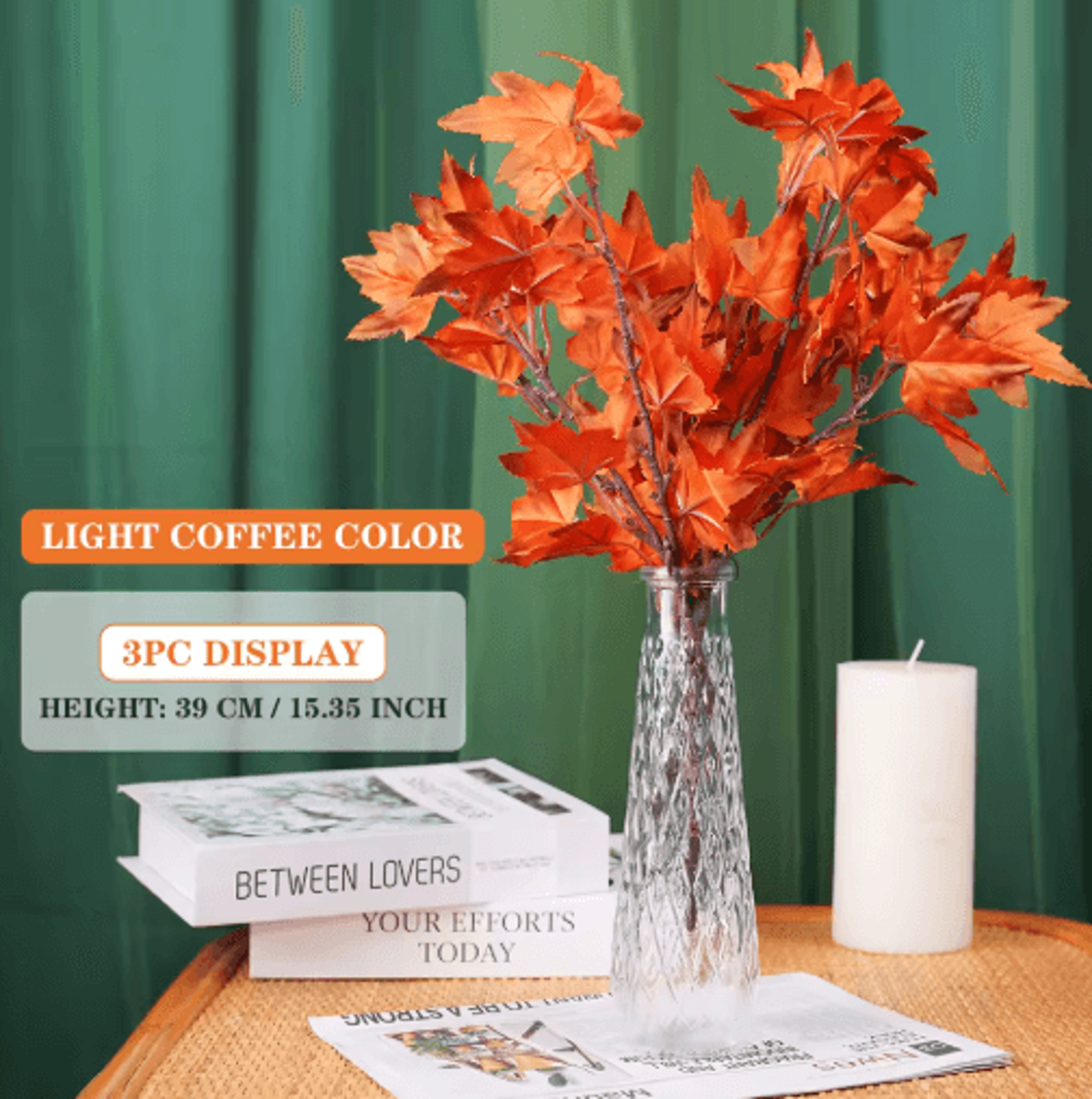 Fall Artificial Maple Leaf Bouquet For Home  Seasonal Decor 1