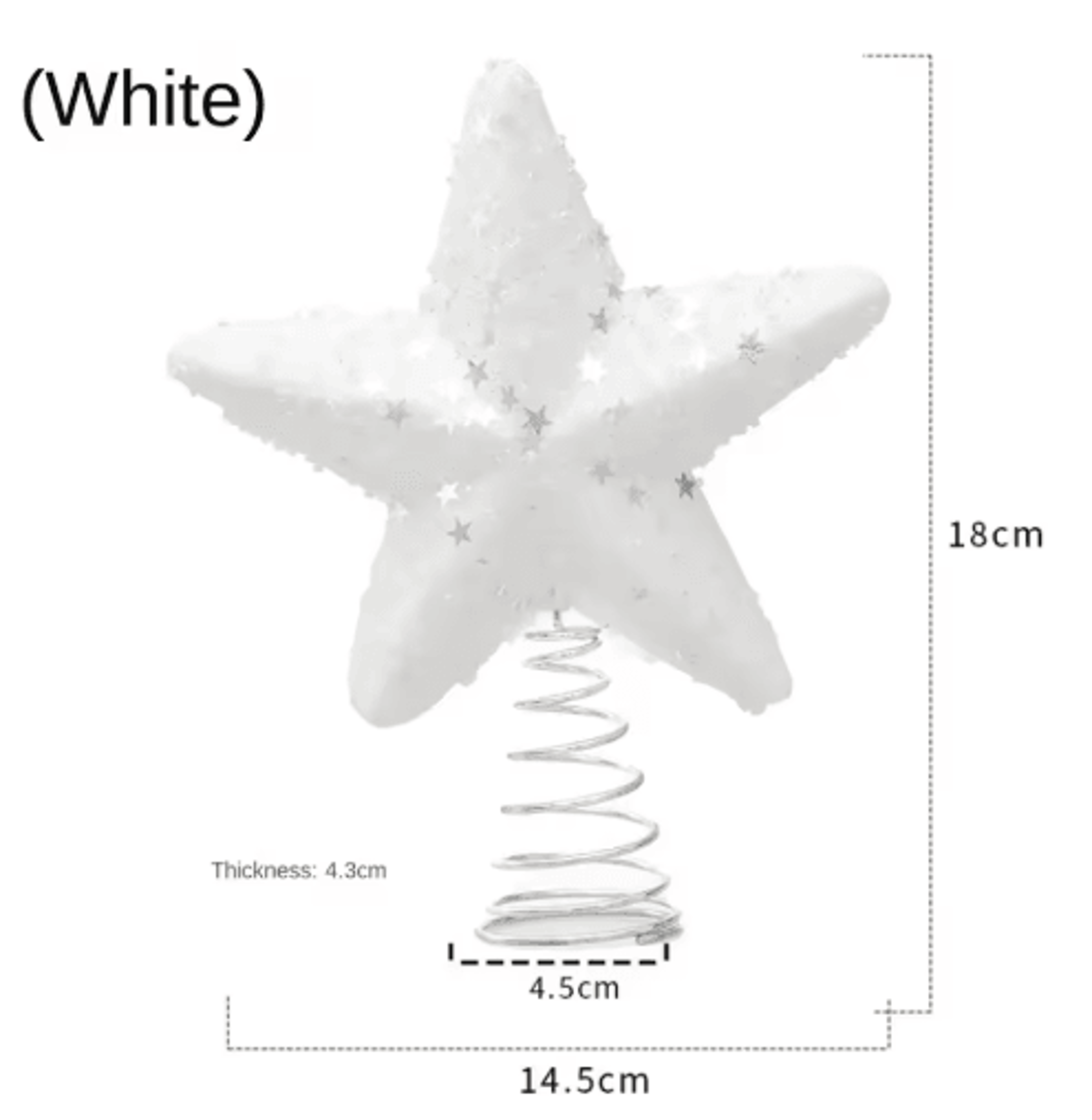 Pentagram Christmas Tree Star Topper Ornament 3