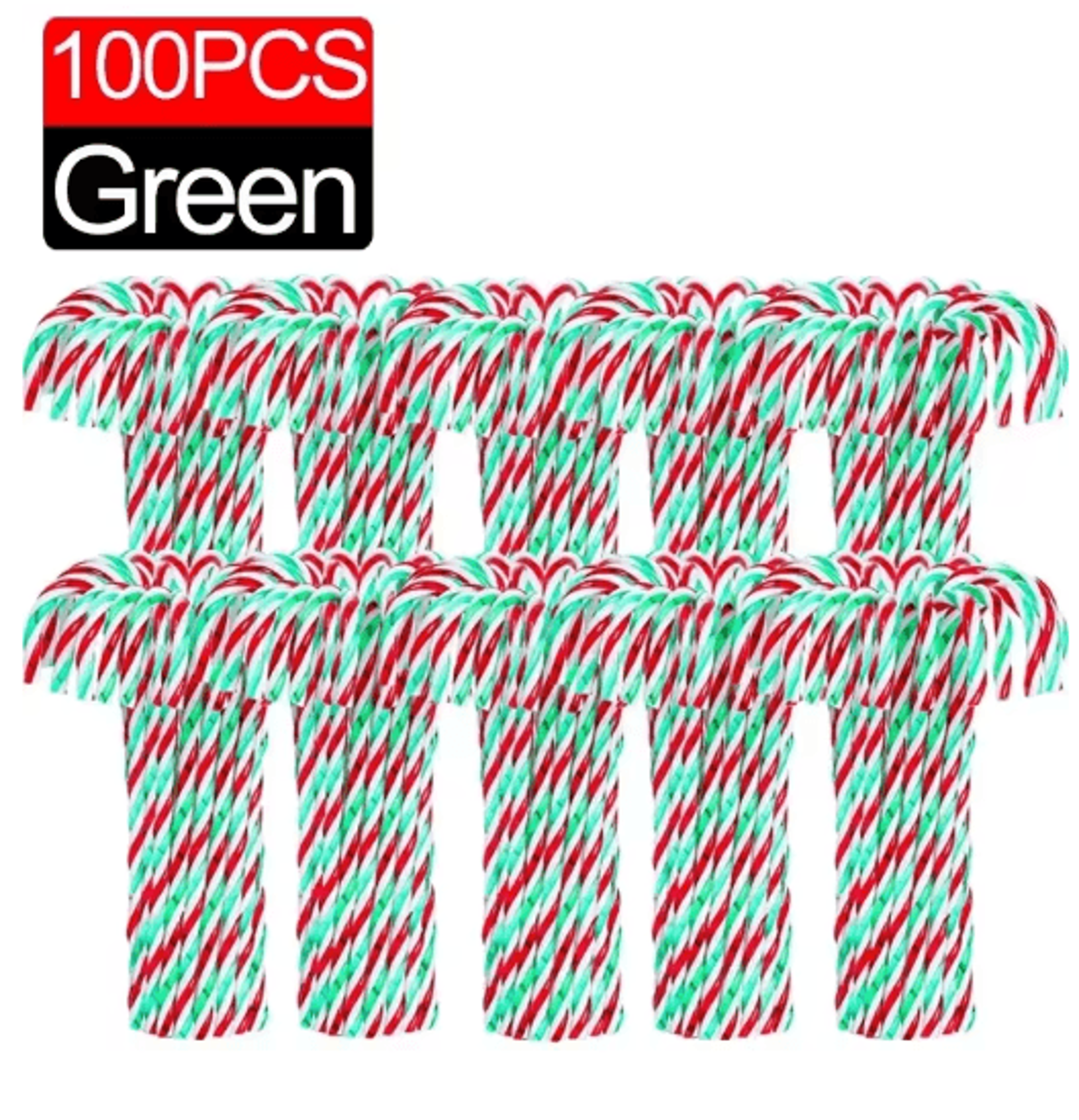 Classic Candy Cane Christmas Tree Hanging Ornament Set 2