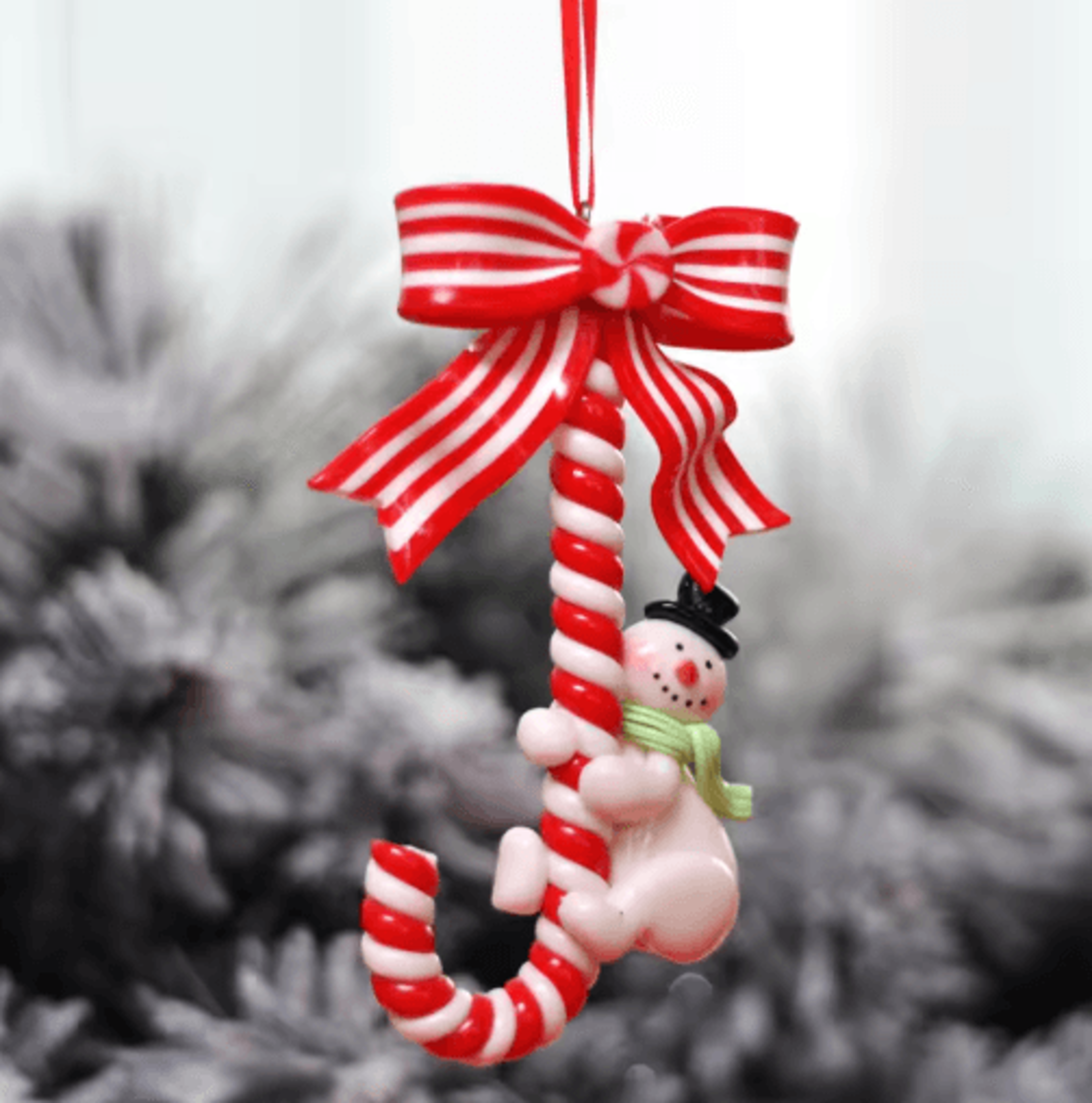 Handcrafted Santa  Snowman Soft Pottery Christmas Tree Pendant 2