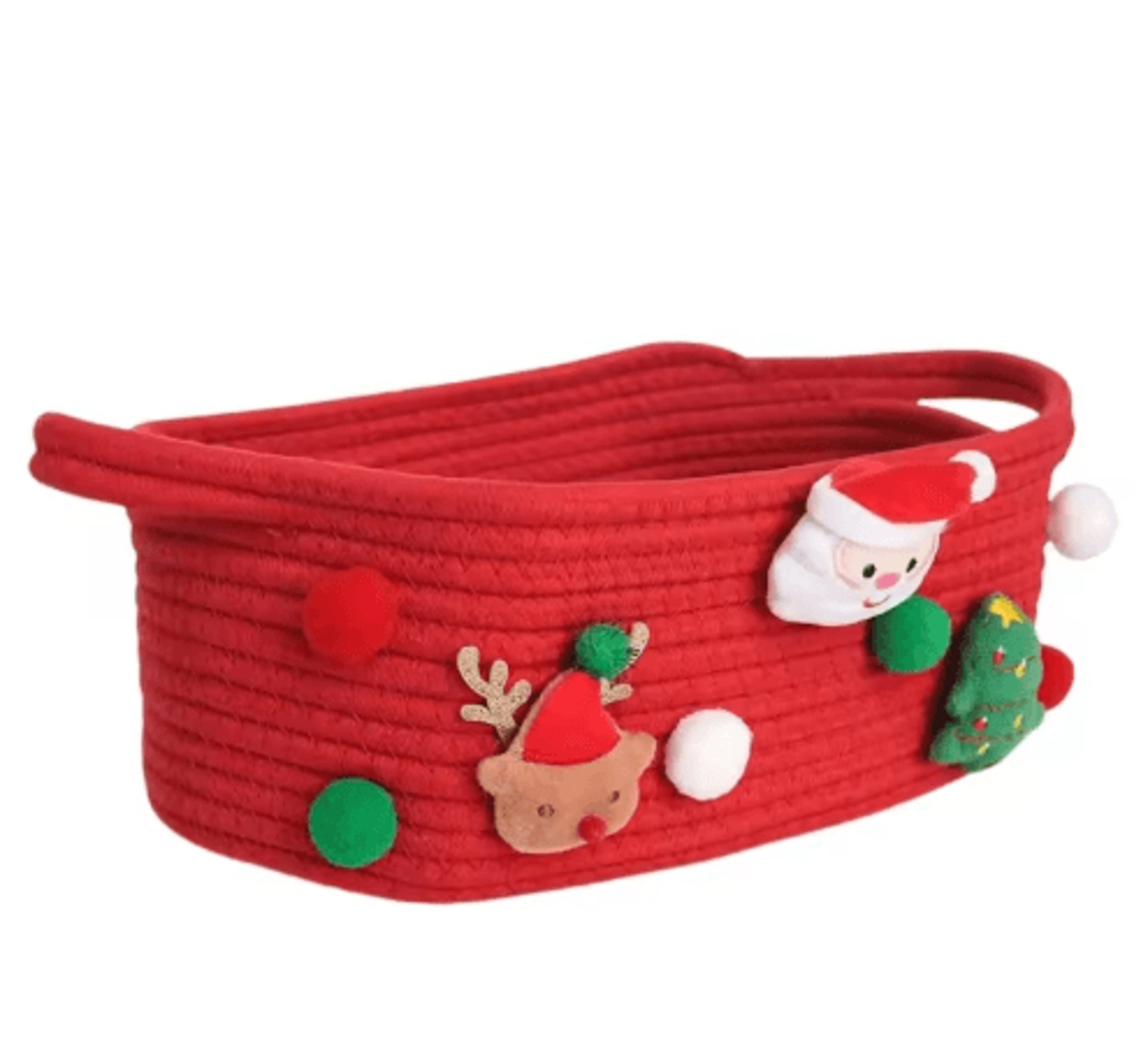 Santa Holiday Storage Basket  Large Christmas Storage Bin For Gifts  Toys 2