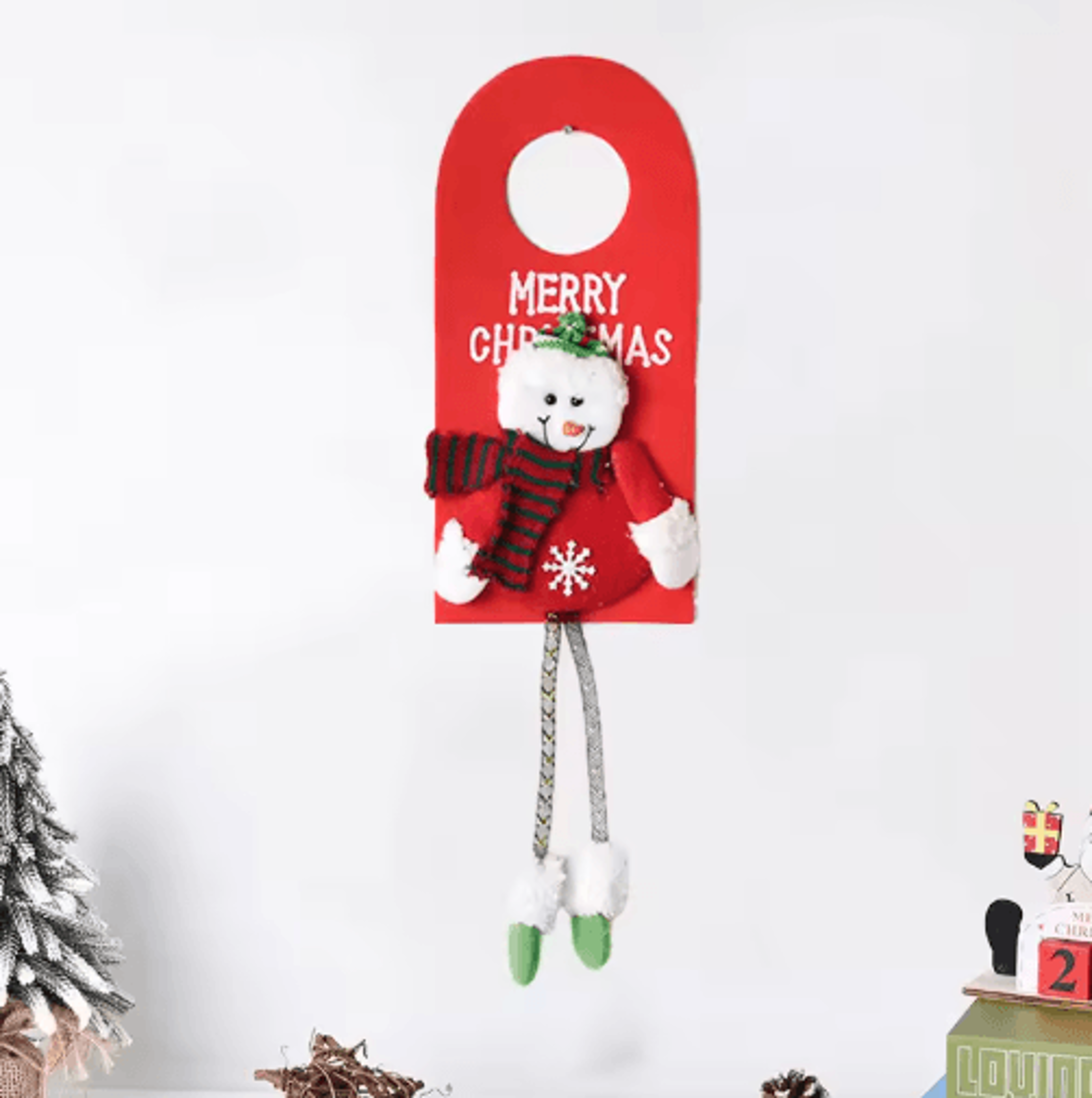 Festive Character Christmas Tree Ornaments  Santa Elk  Snowman Holiday Hanging Pendant 1