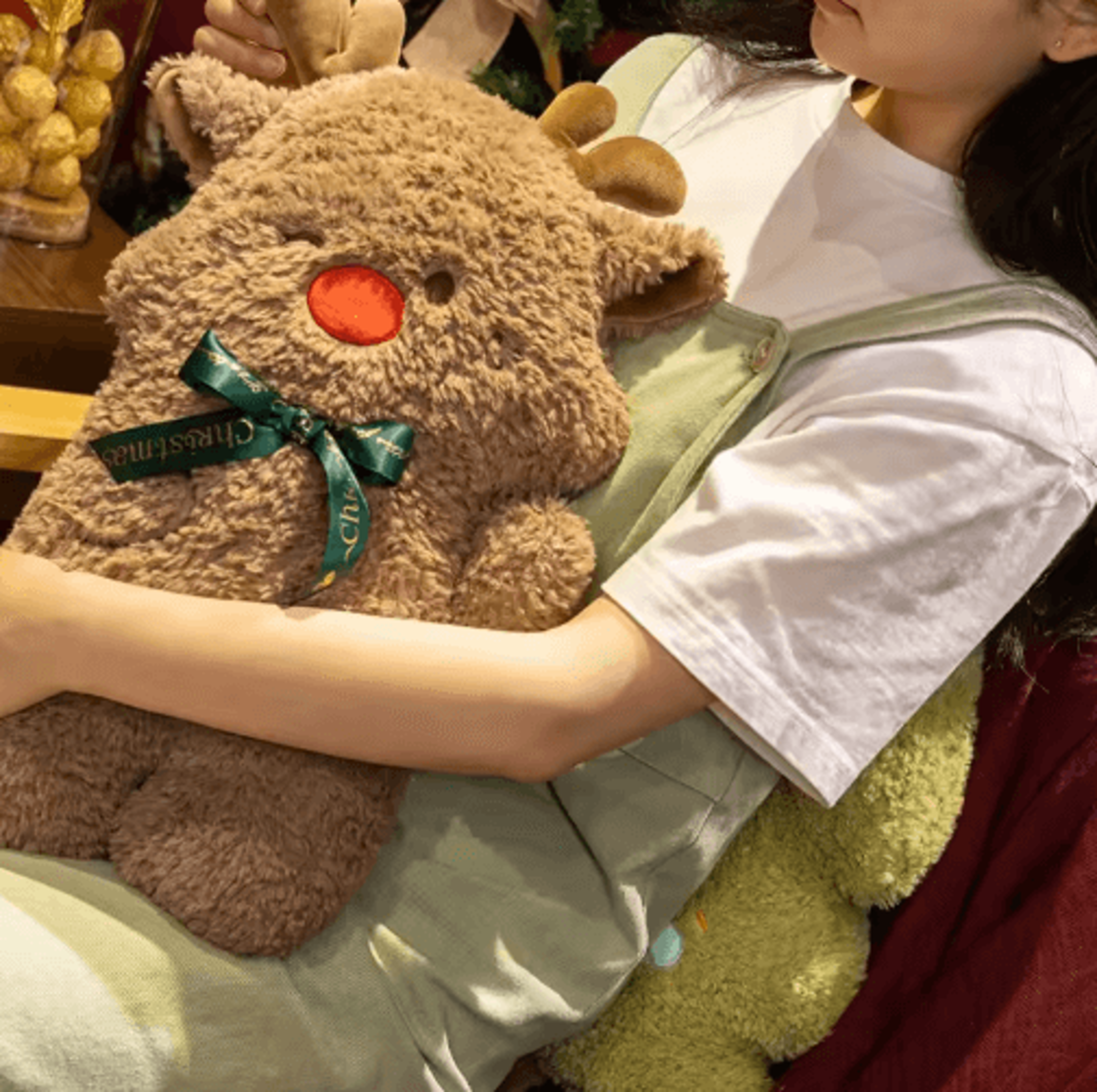 Cute Christmas Plush Pillow  Santa  Elk Soft Decorative Doll 7