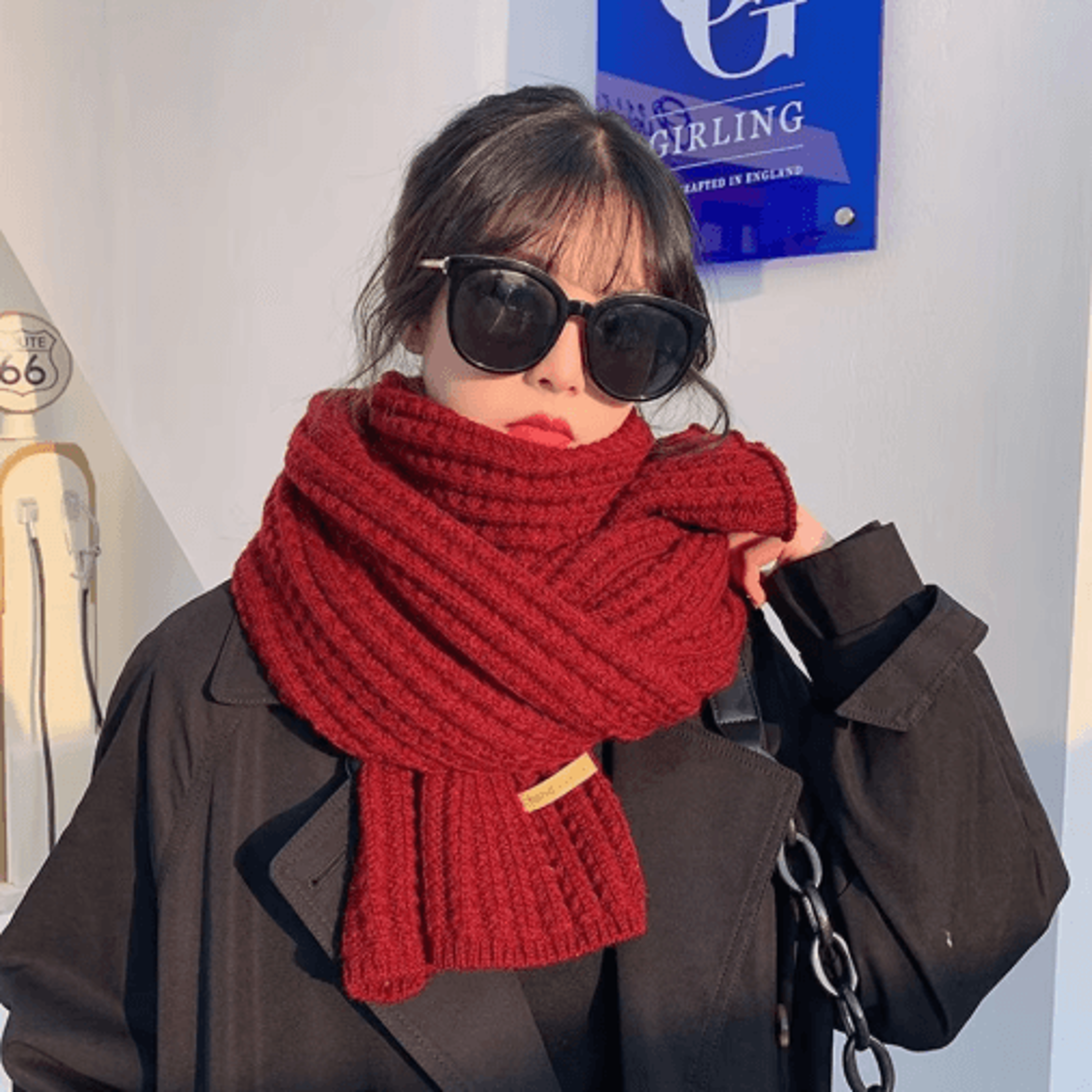 CozyCable Cashmere Knit Scarf  Chunky Winter Wrap Scarf For Women  Men 0