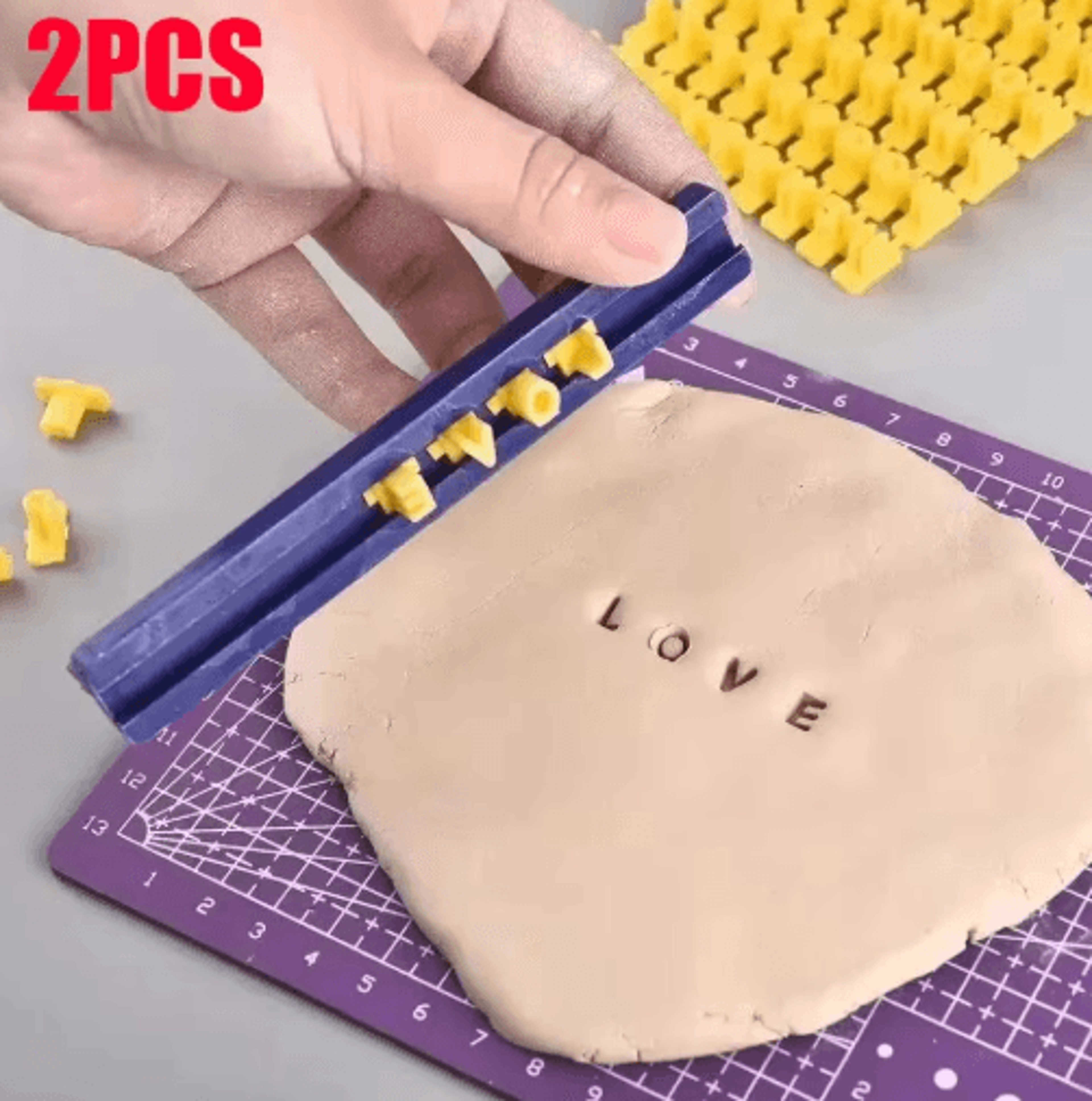 CraftStamp Alphabet Clay Embosser Set  DIY Clay Letter Stamp Tool For Pottery  Polymer Clay 0