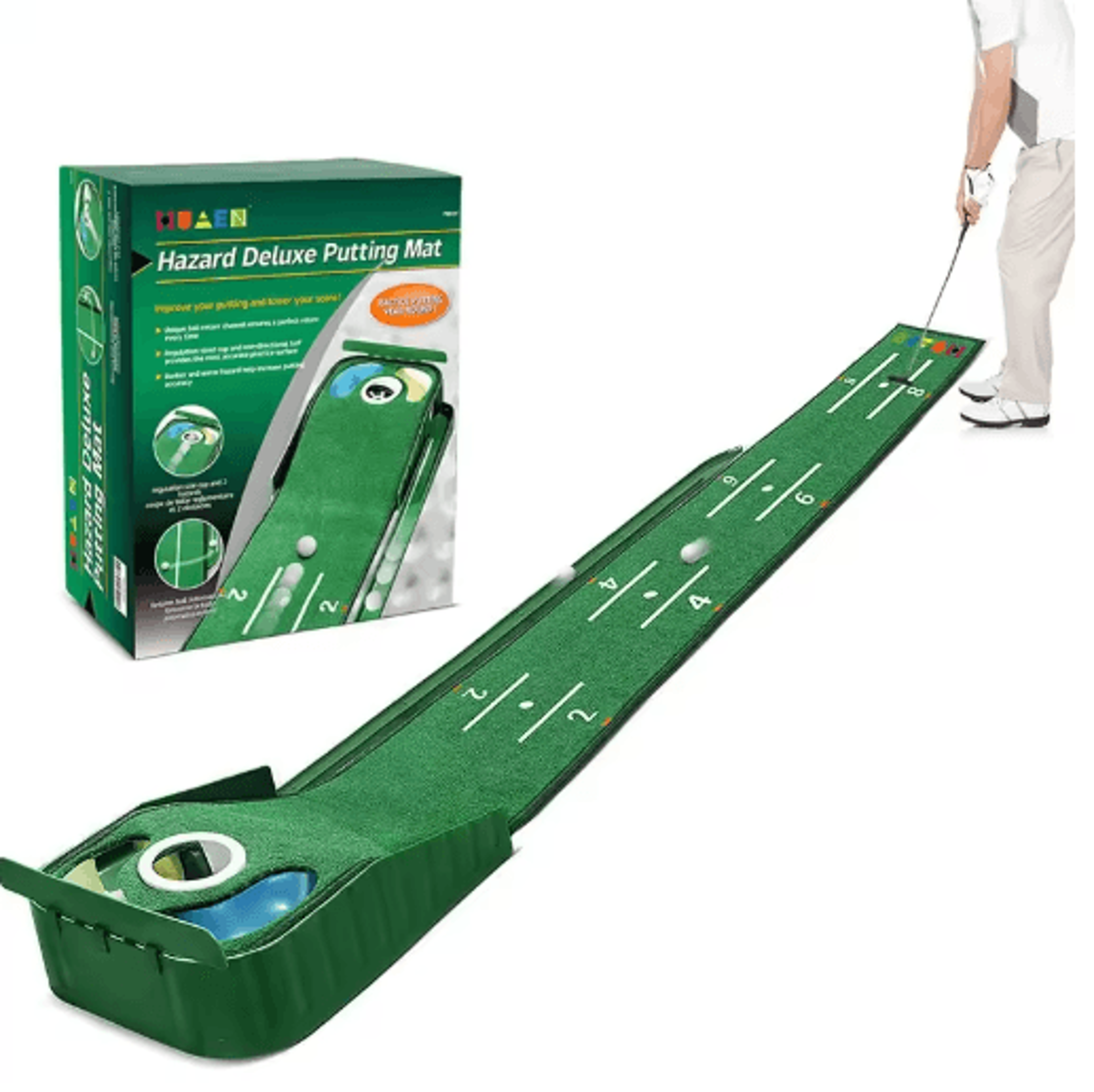 ProPutt Indoor Golf Putting Mat  Professional Golf Putting Trainer With Ball Return 0