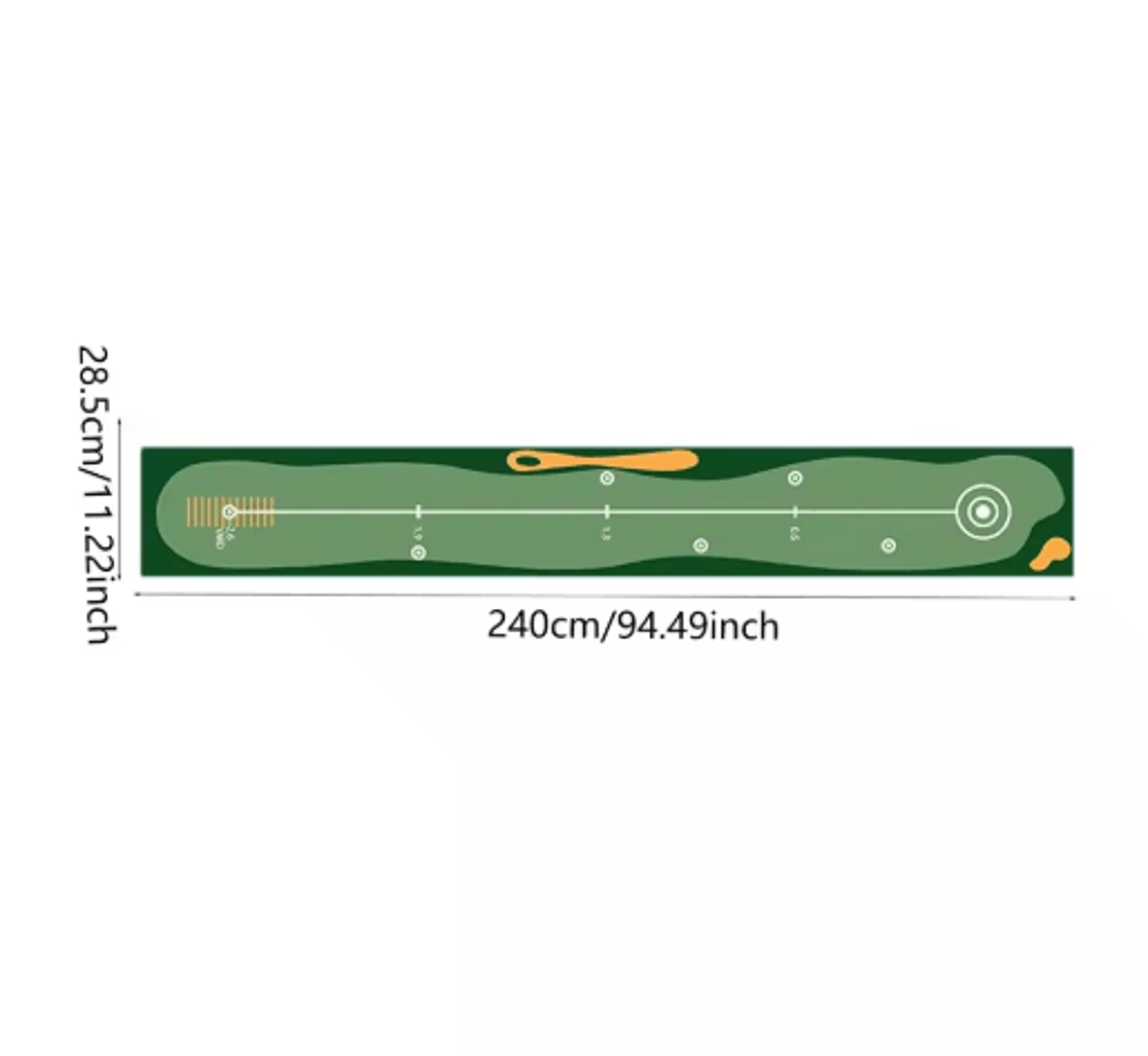 FlexPutt Foldable Golf Putting Mat  Portable Golf Putting Practice Mat For Home Training 8