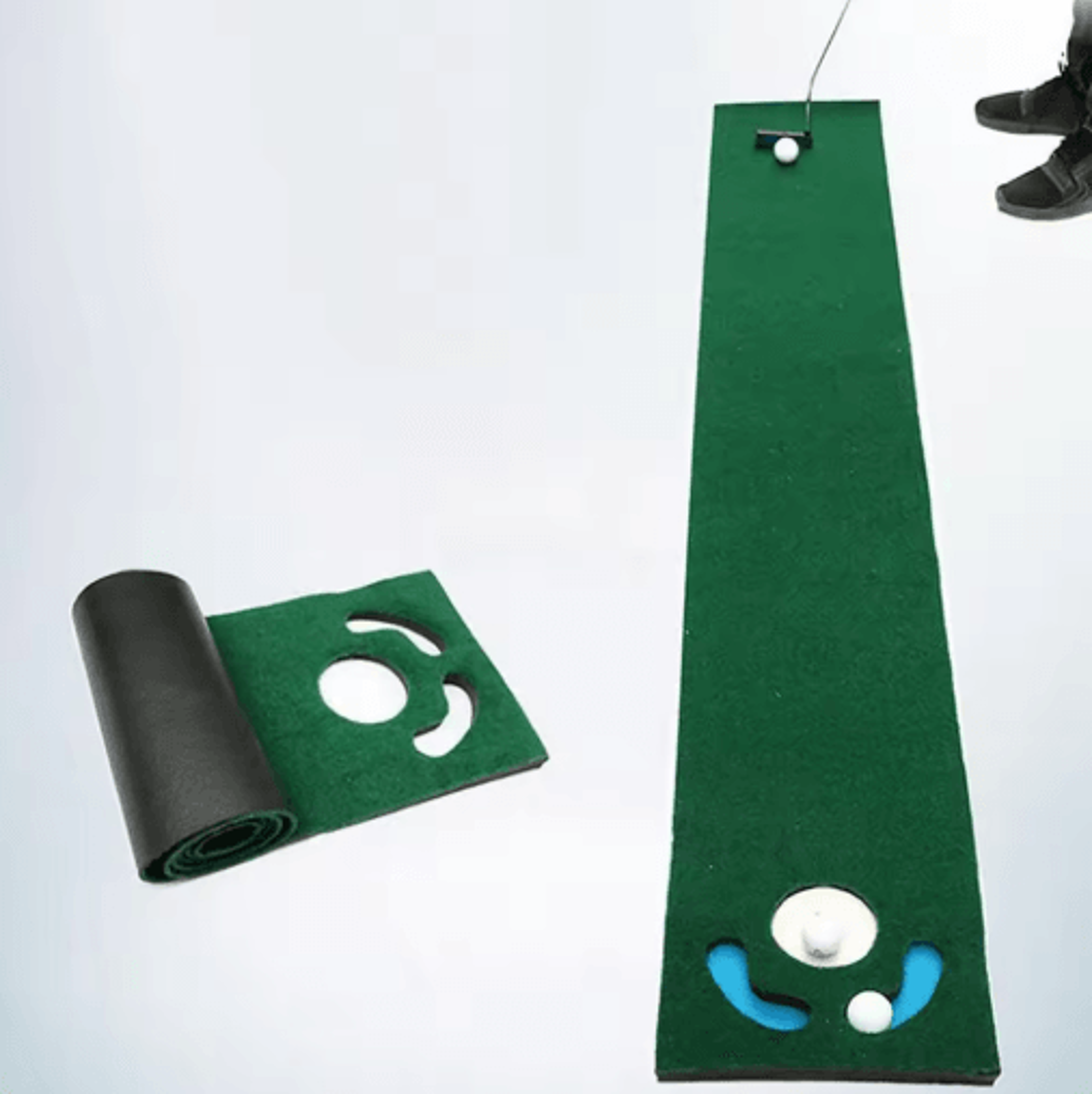 FlexPutt Foldable Golf Putting Mat  Portable Golf Putting Practice Mat For Home Training 18