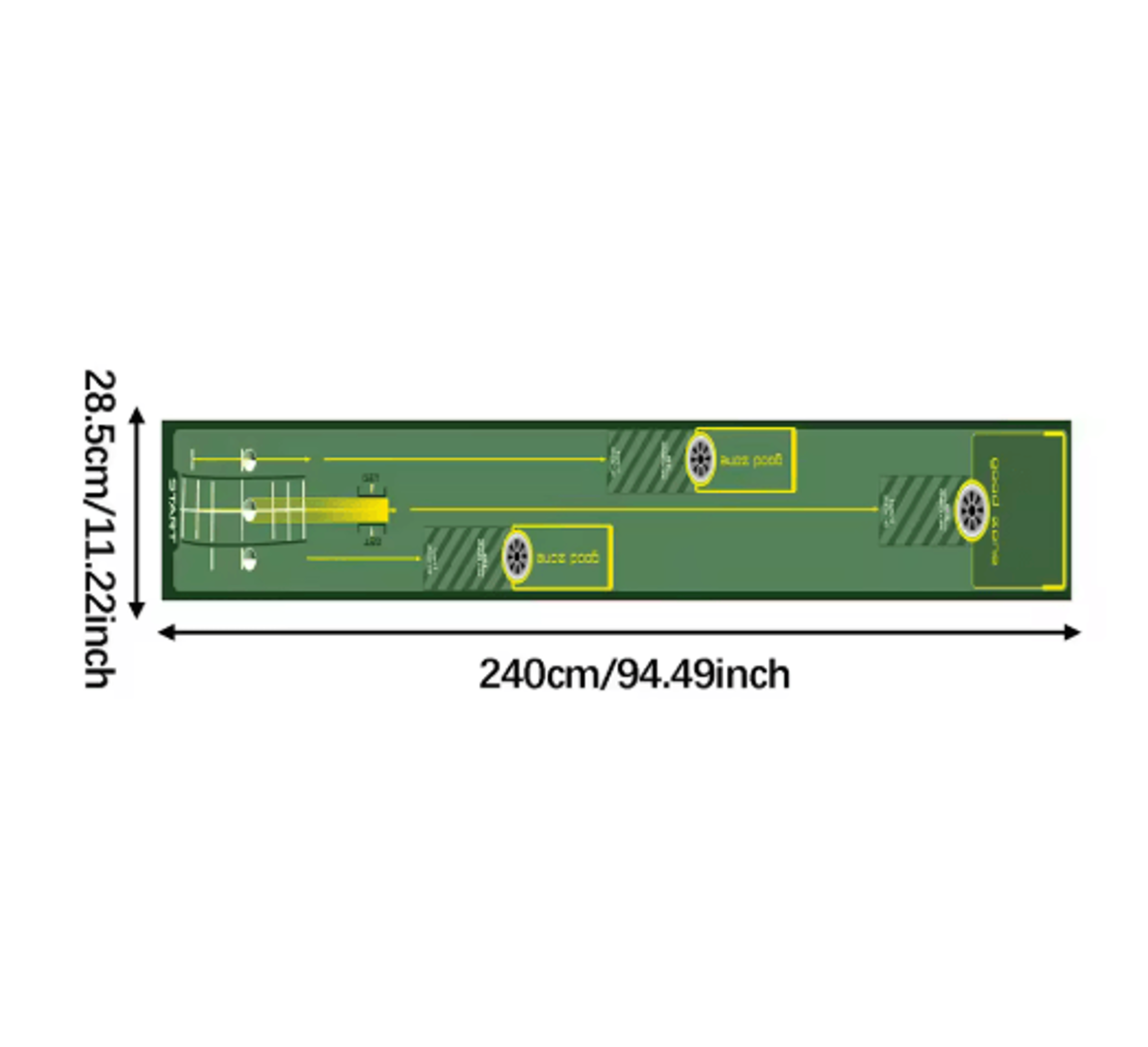PrecisionPutt Golf Putting Mat  Portable Golf Putting Trainer For Home  Outdoor Practice 2