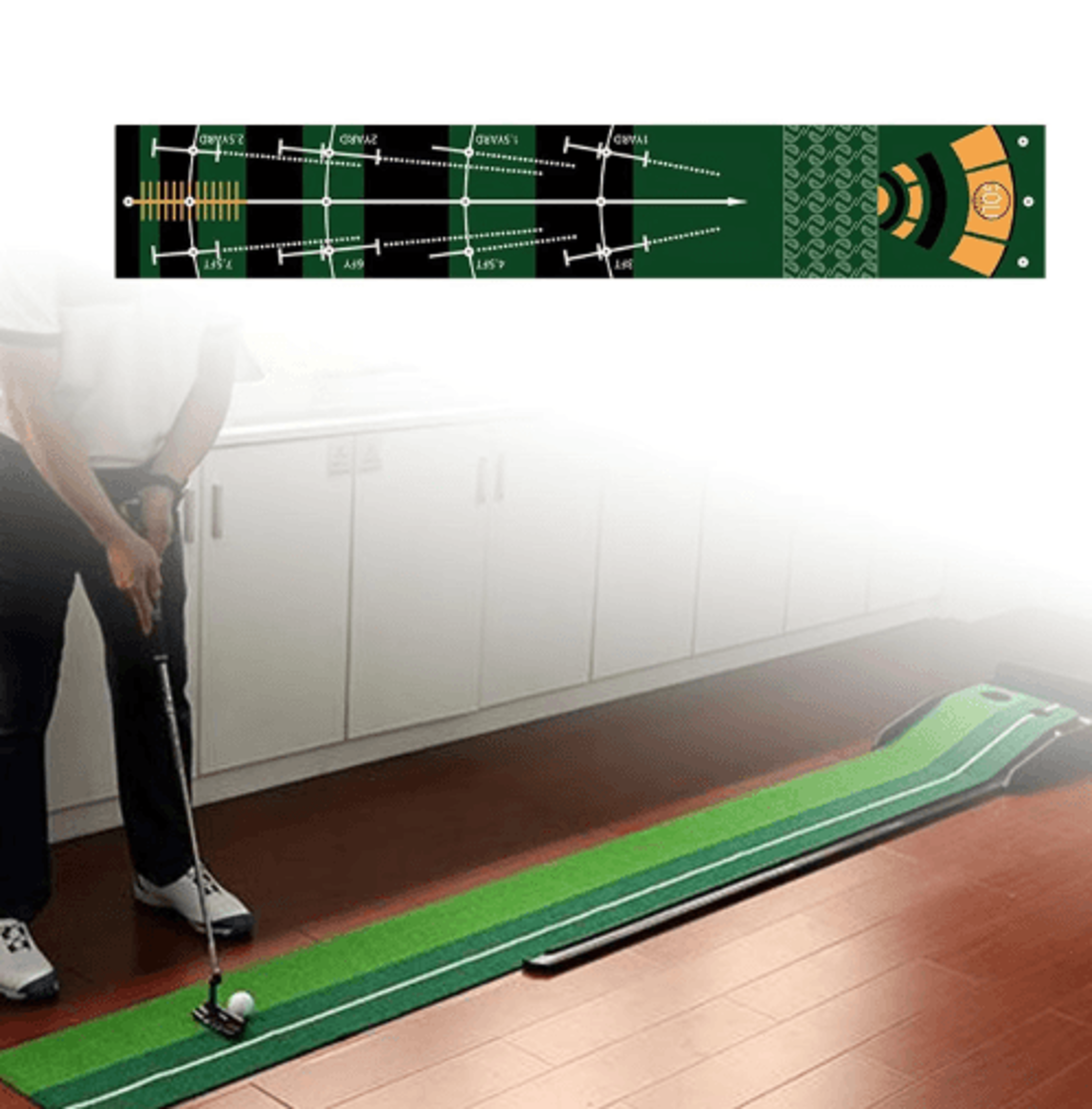 PrecisionPutt Golf Putting Mat  Portable Golf Putting Trainer For Home  Outdoor Practice 16