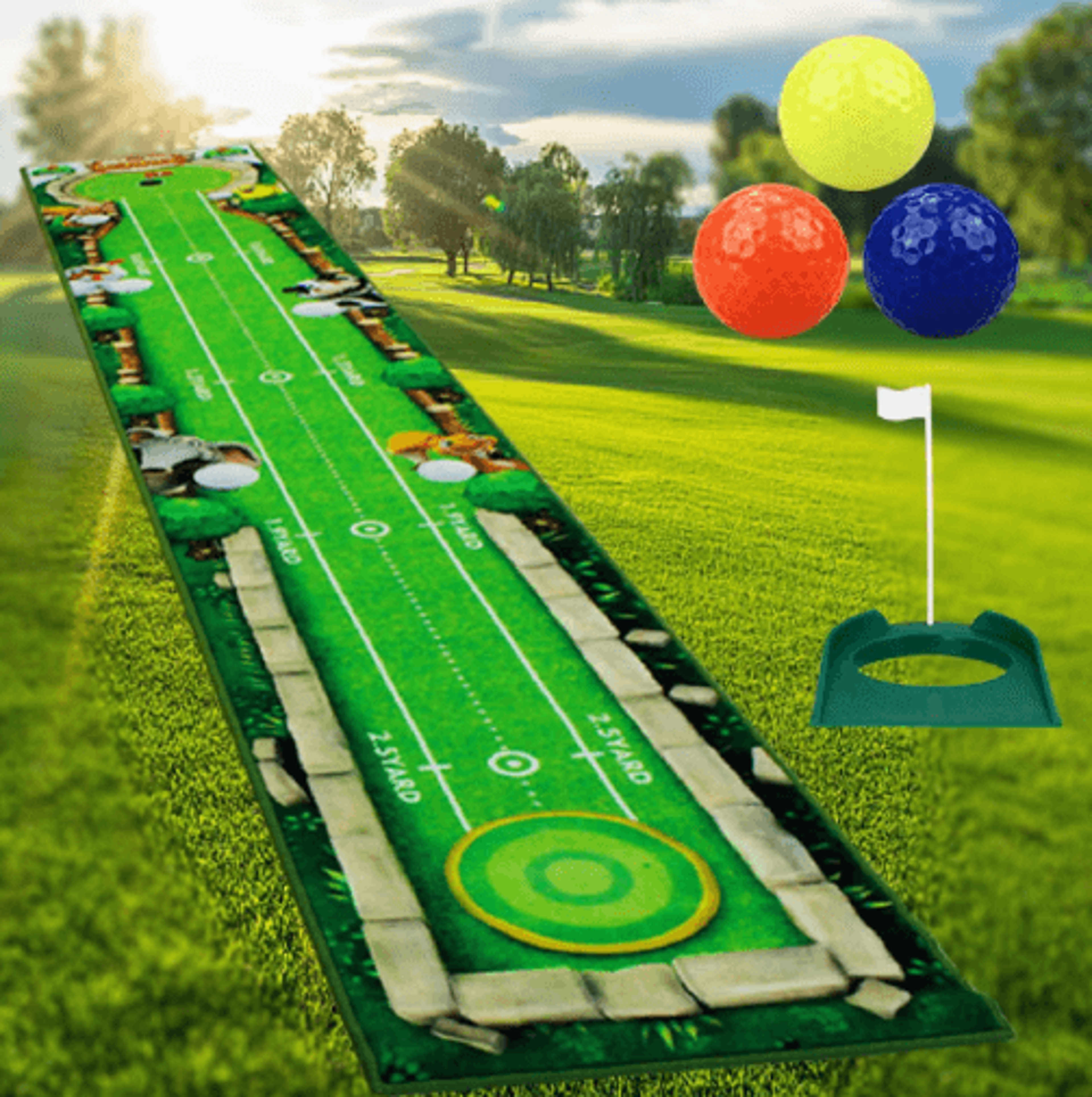 PrecisionPutt Golf Putting Mat  Portable Golf Putting Trainer For Home  Outdoor Practice 0