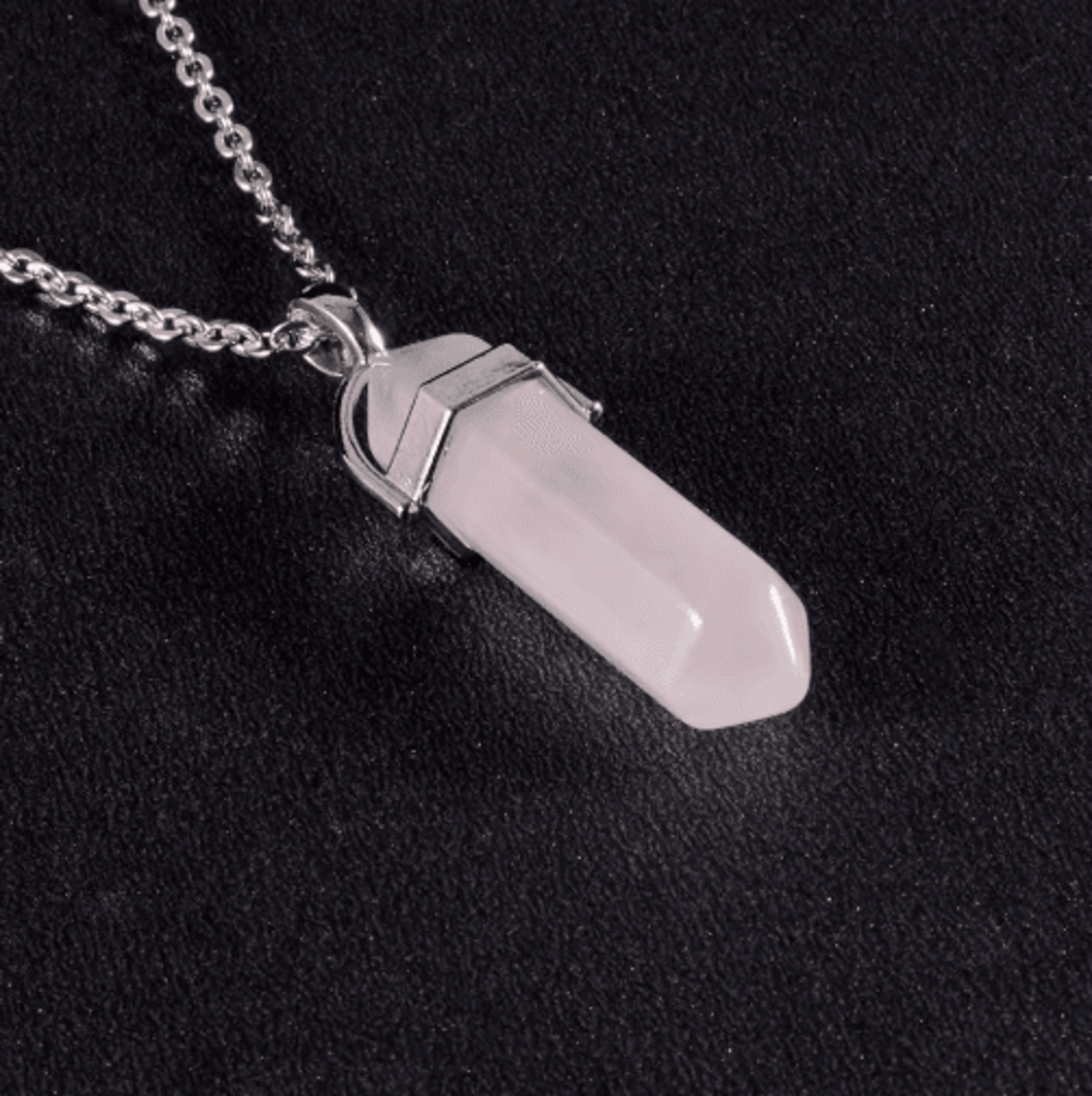 CrystalPoint Obsidian Chakra Pendant Necklace  Natural Crystal Pendulum Necklace Hexagonal Point 4