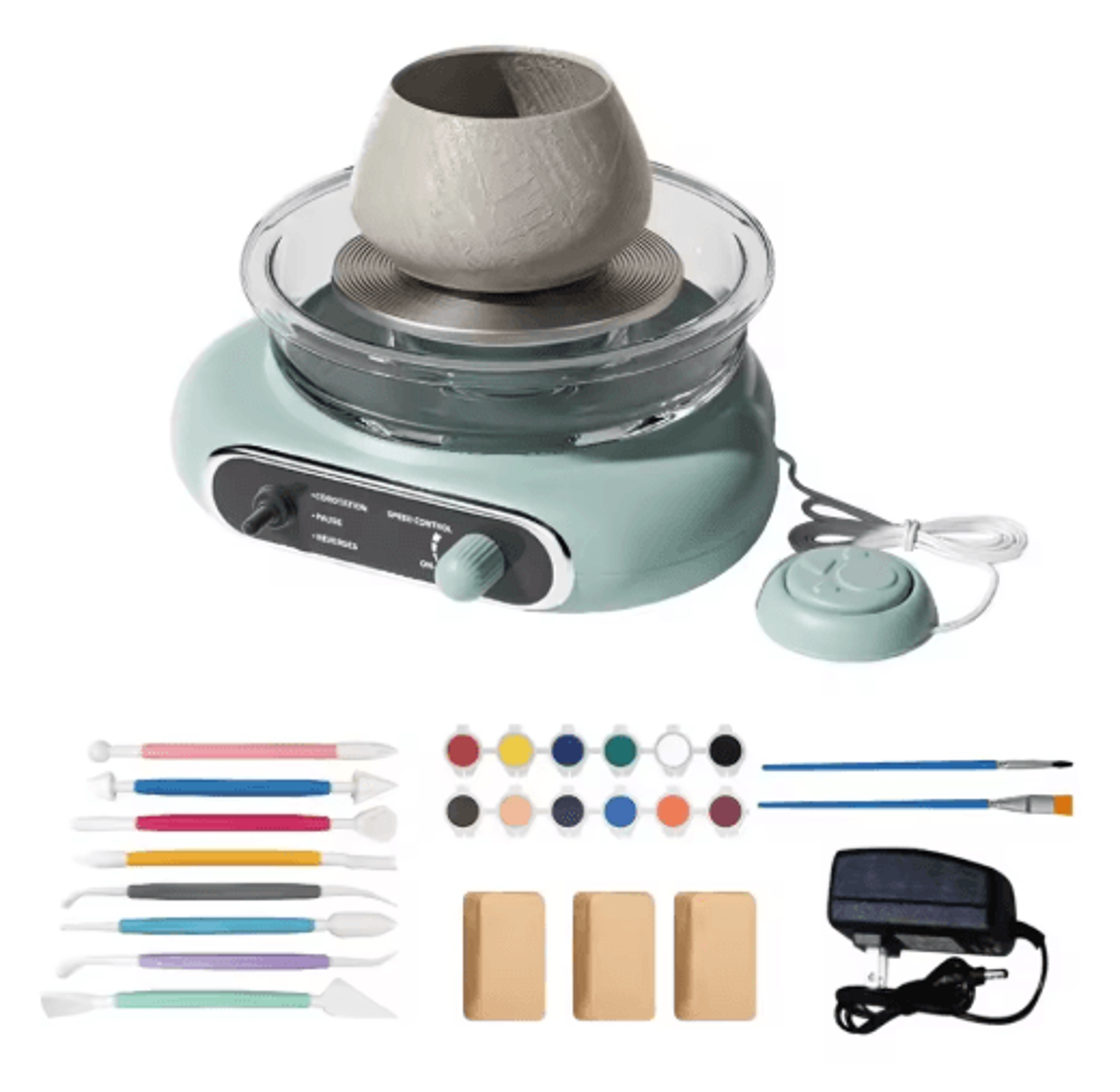 SpinCraft Electric Pottery Wheel Kit  Compact Electric Pottery Wheel For DIY Ceramic Art 1