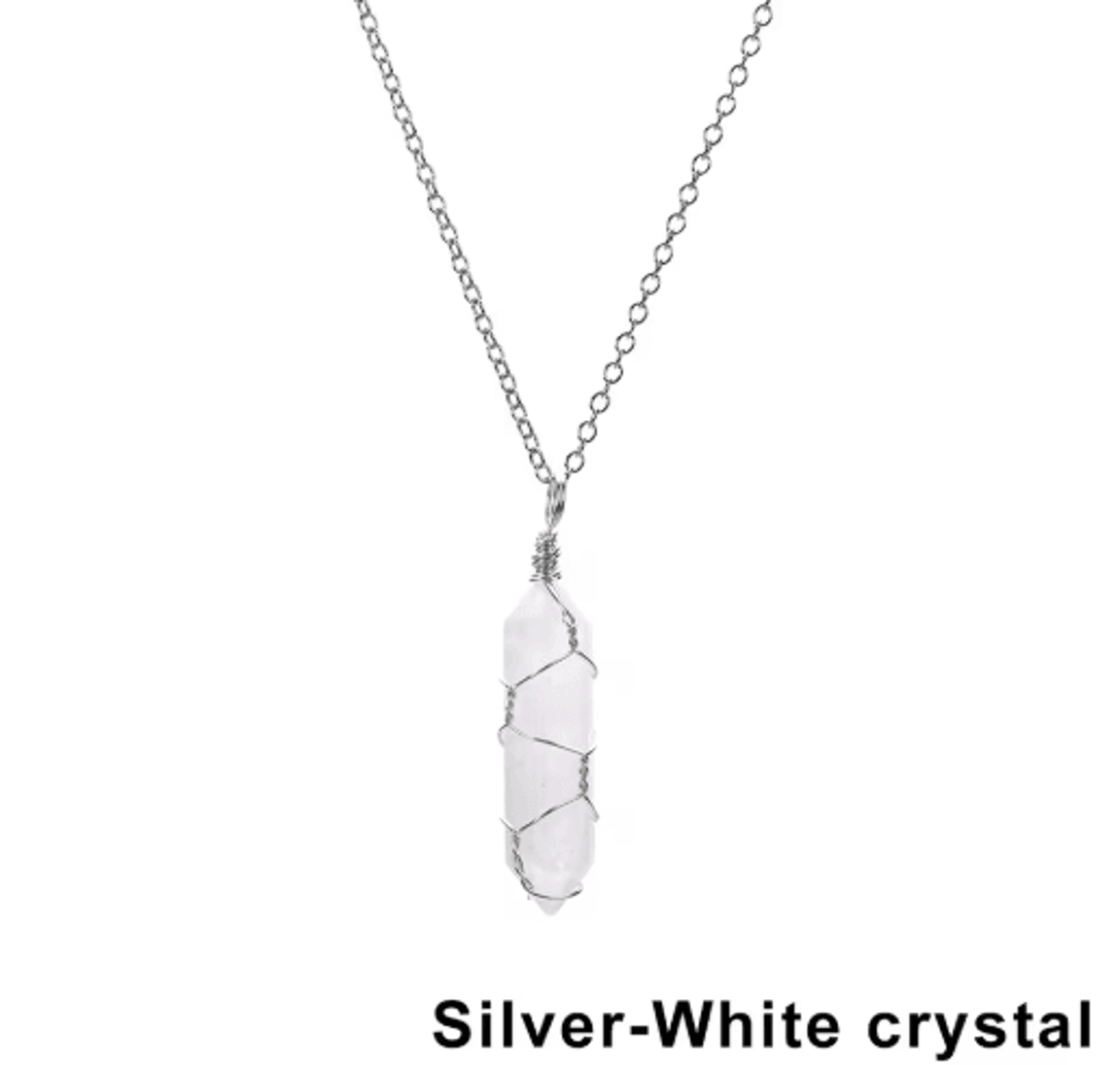 AmoraGem Amethyst Crystal Necklace  Elegant Wire Wrapped Crystal Pendant Hexagonal Stone 6