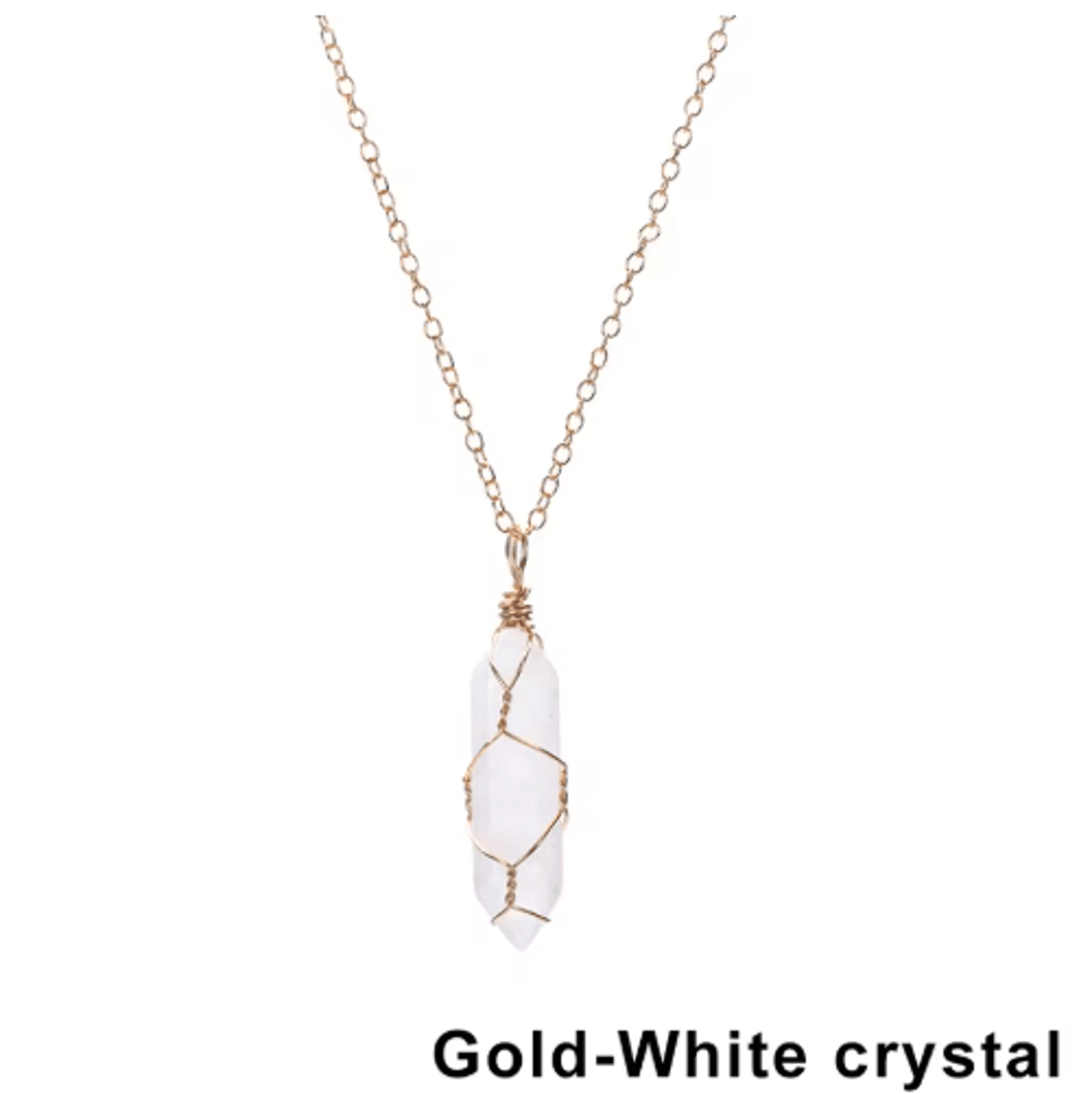 AmoraGem Amethyst Crystal Necklace  Elegant Wire Wrapped Crystal Pendant Hexagonal Stone 13