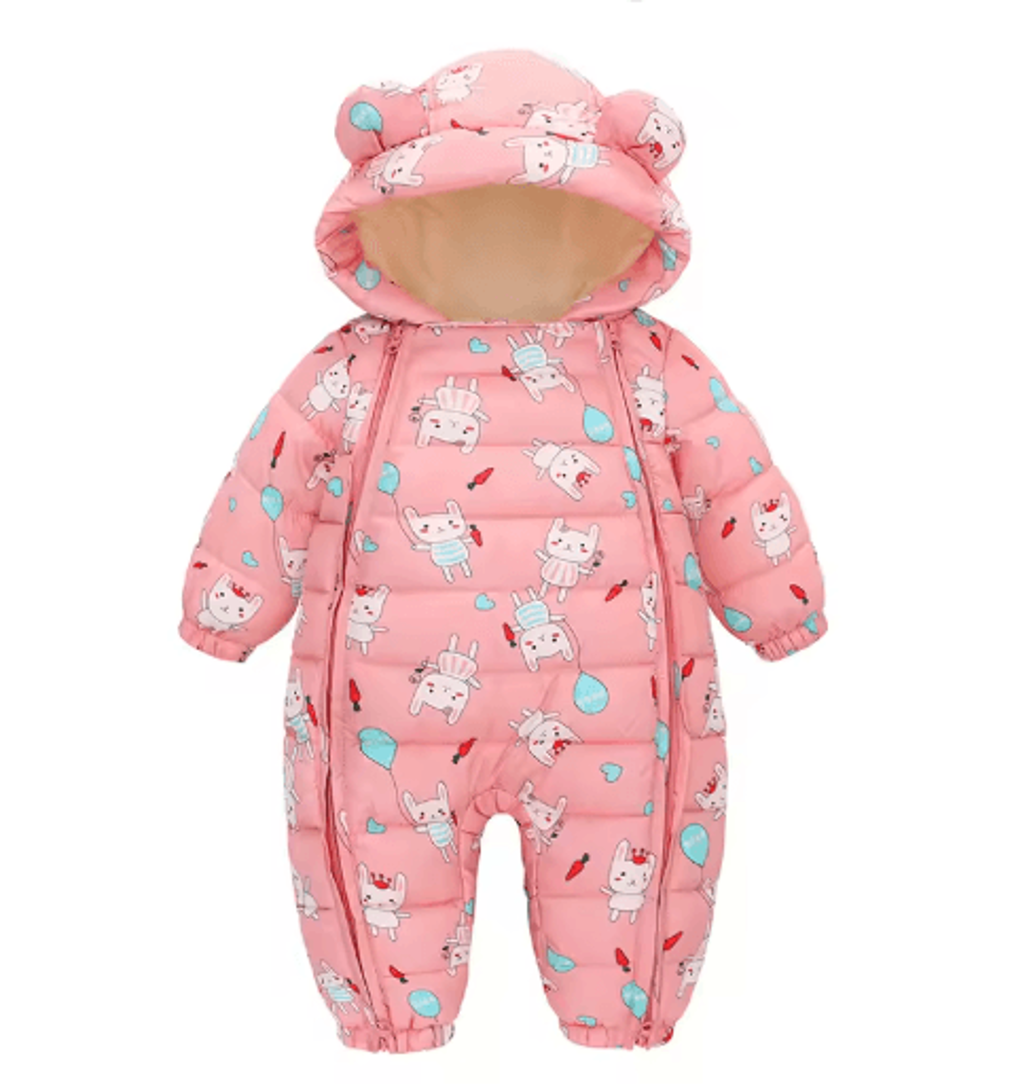 2025 Hooded Fleece Baby Snowsuit  Warm Winter Romper For Infants  Toddlers 4