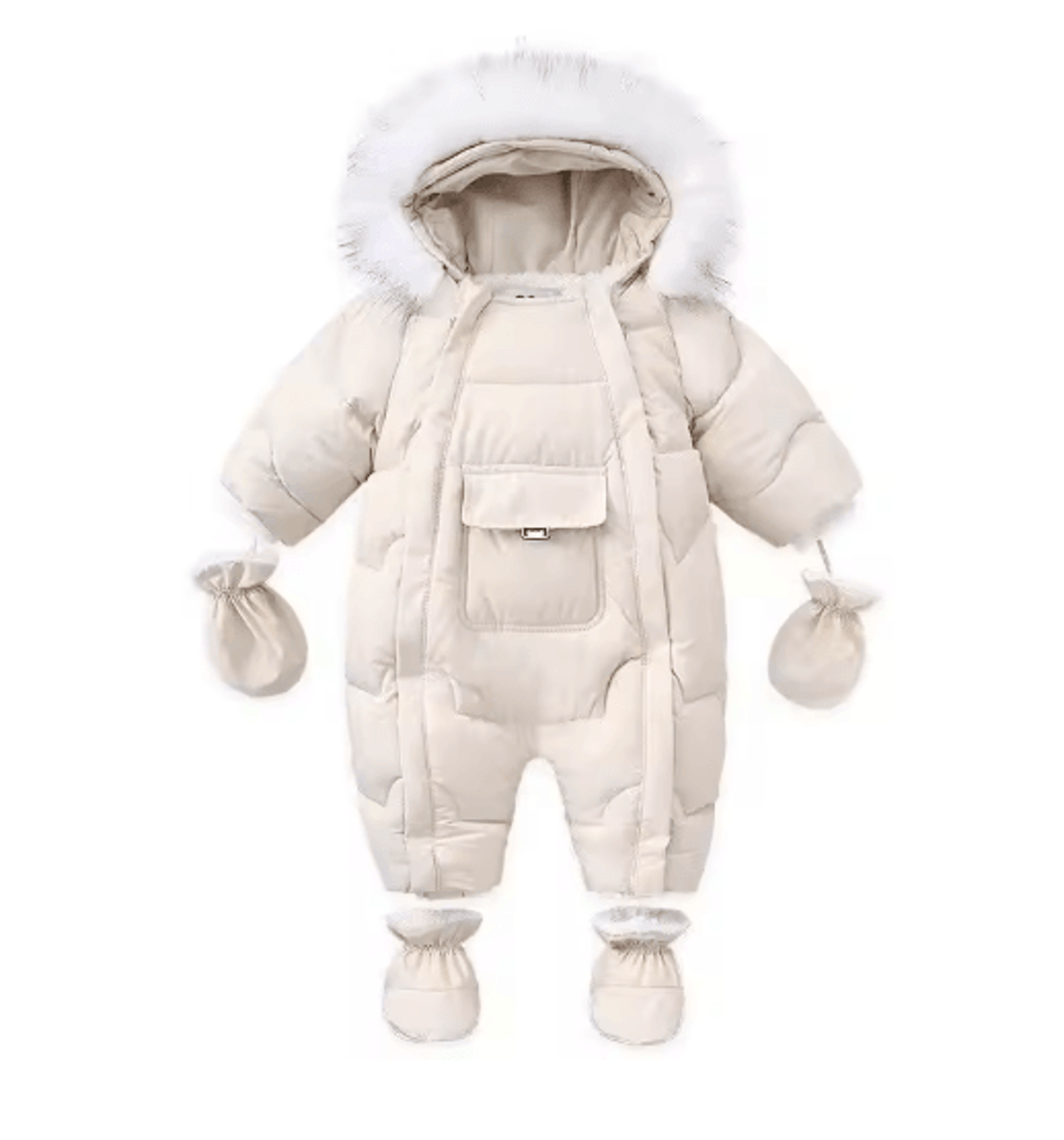 30C Thermal Baby Snowsuit  Plush Fleece Winter Jumpsuit For Newborns  Toddlers 3
