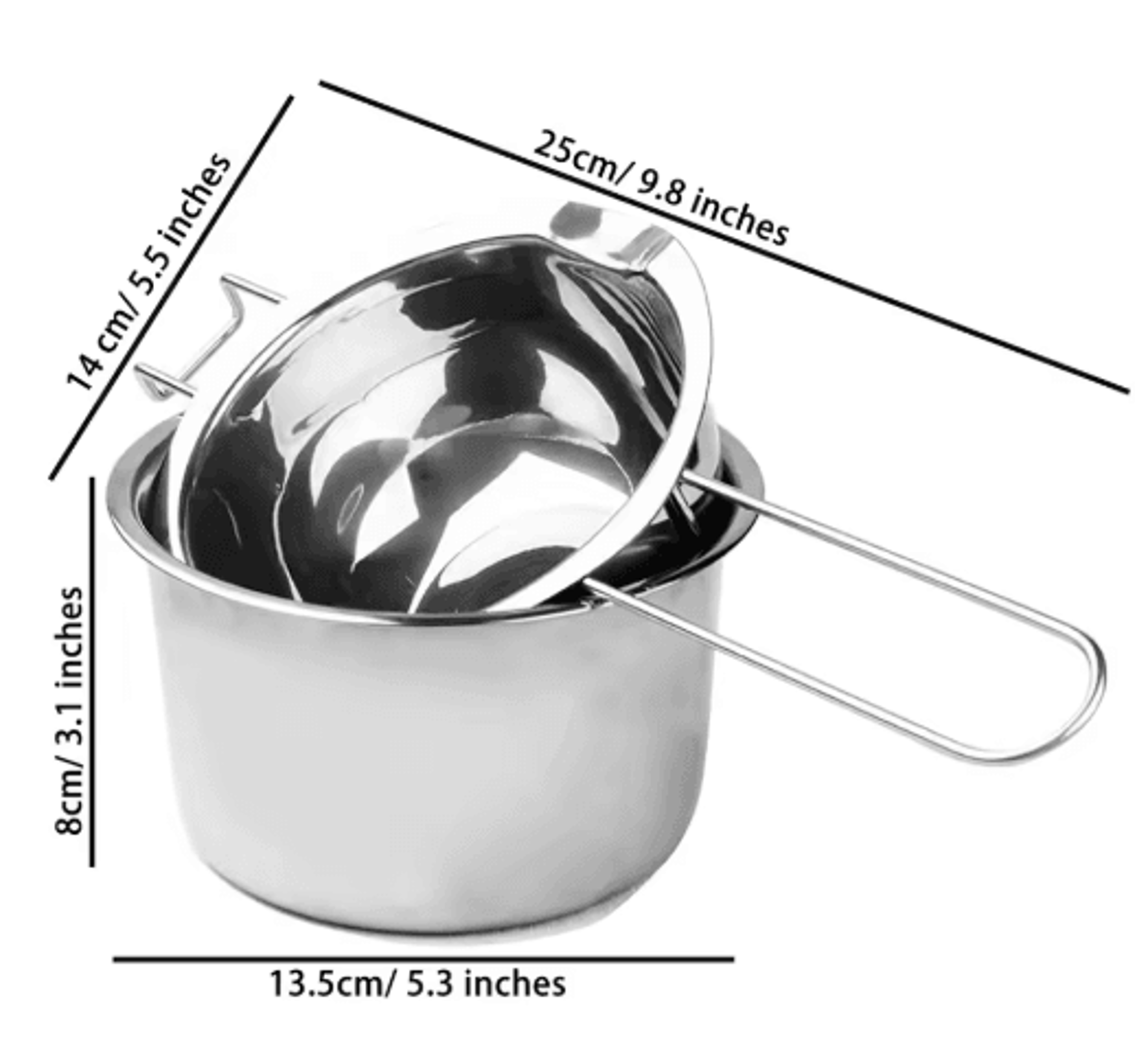 Stainless Steel Candle Making Pouring Pot  Easy Wax Melting Pot For DIY Kits 7