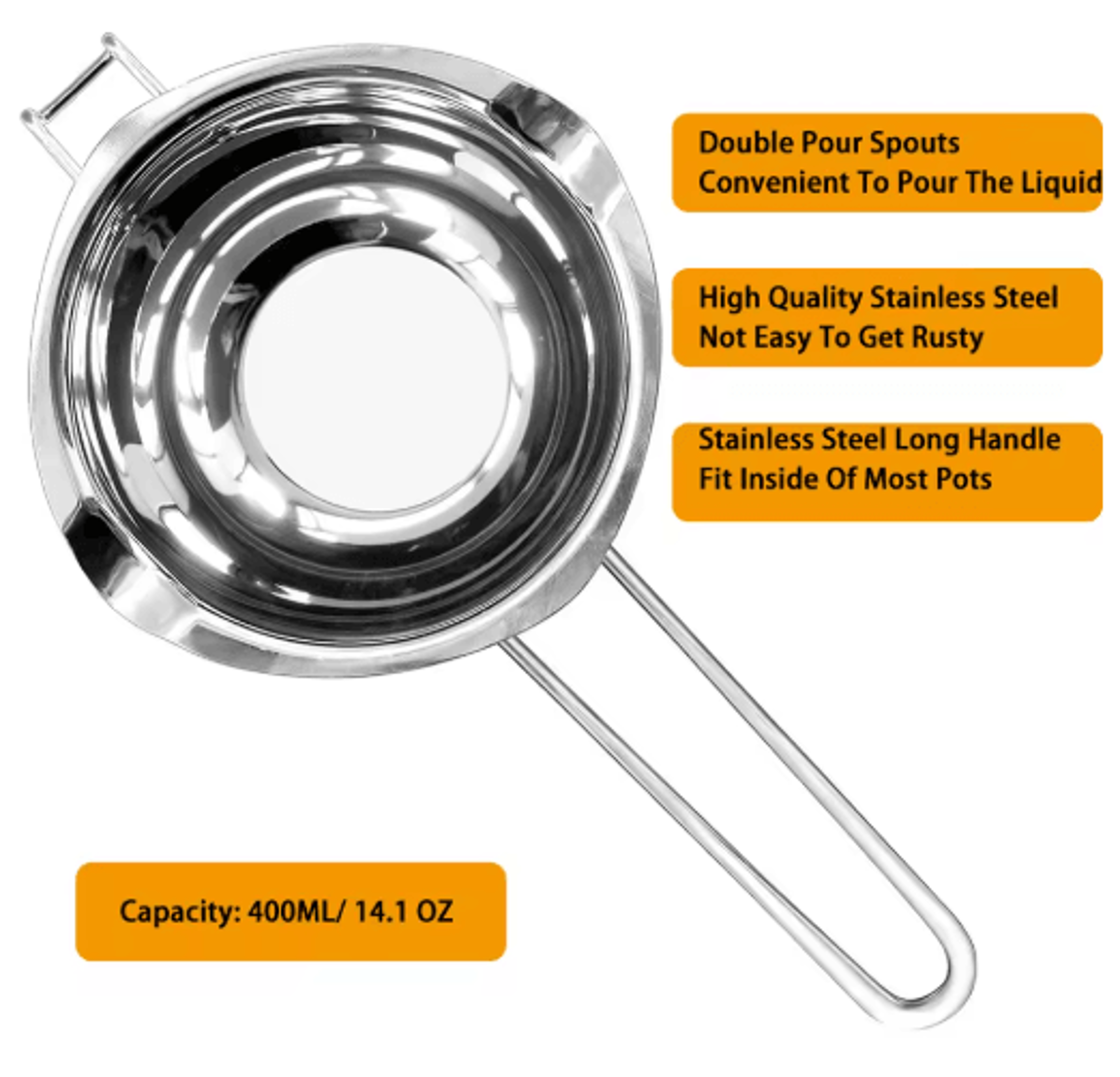 Stainless Steel Candle Making Pouring Pot  Easy Wax Melting Pot For DIY Kits 8