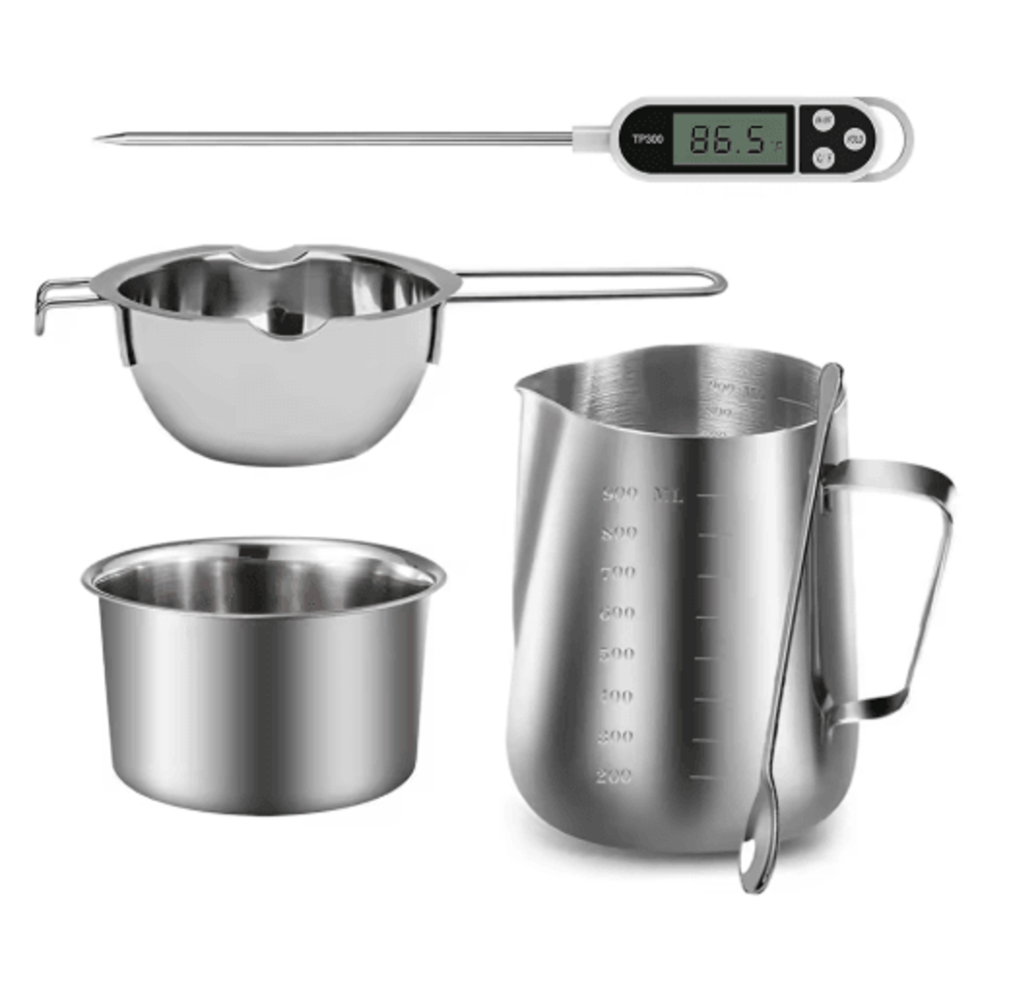 Stainless Steel Candle Making Pouring Pot  Easy Wax Melting Pot For DIY Kits 0