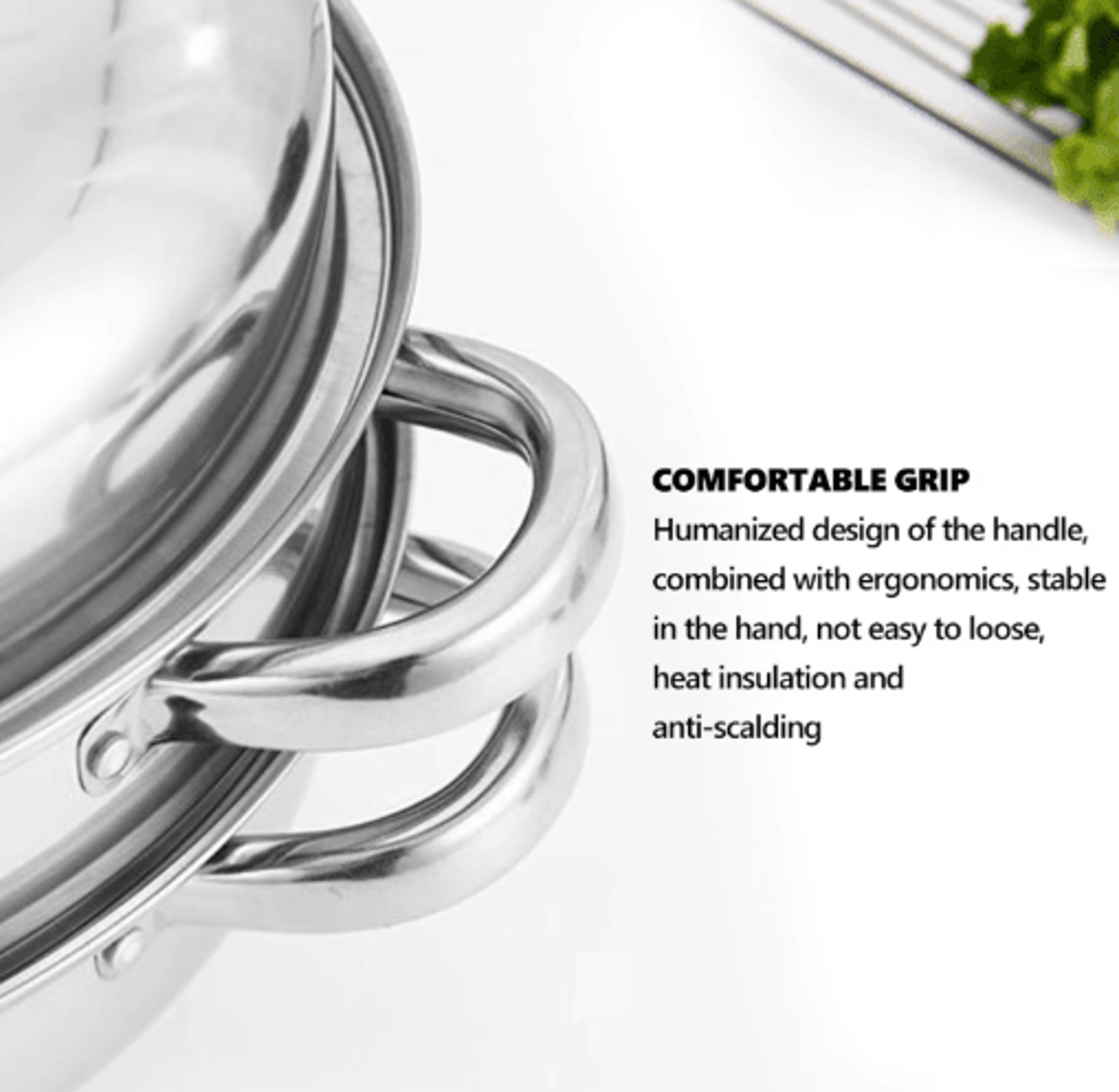 2Layer Stainless Steel Steamer Pot  MultiUse Double Boiler Pot 3