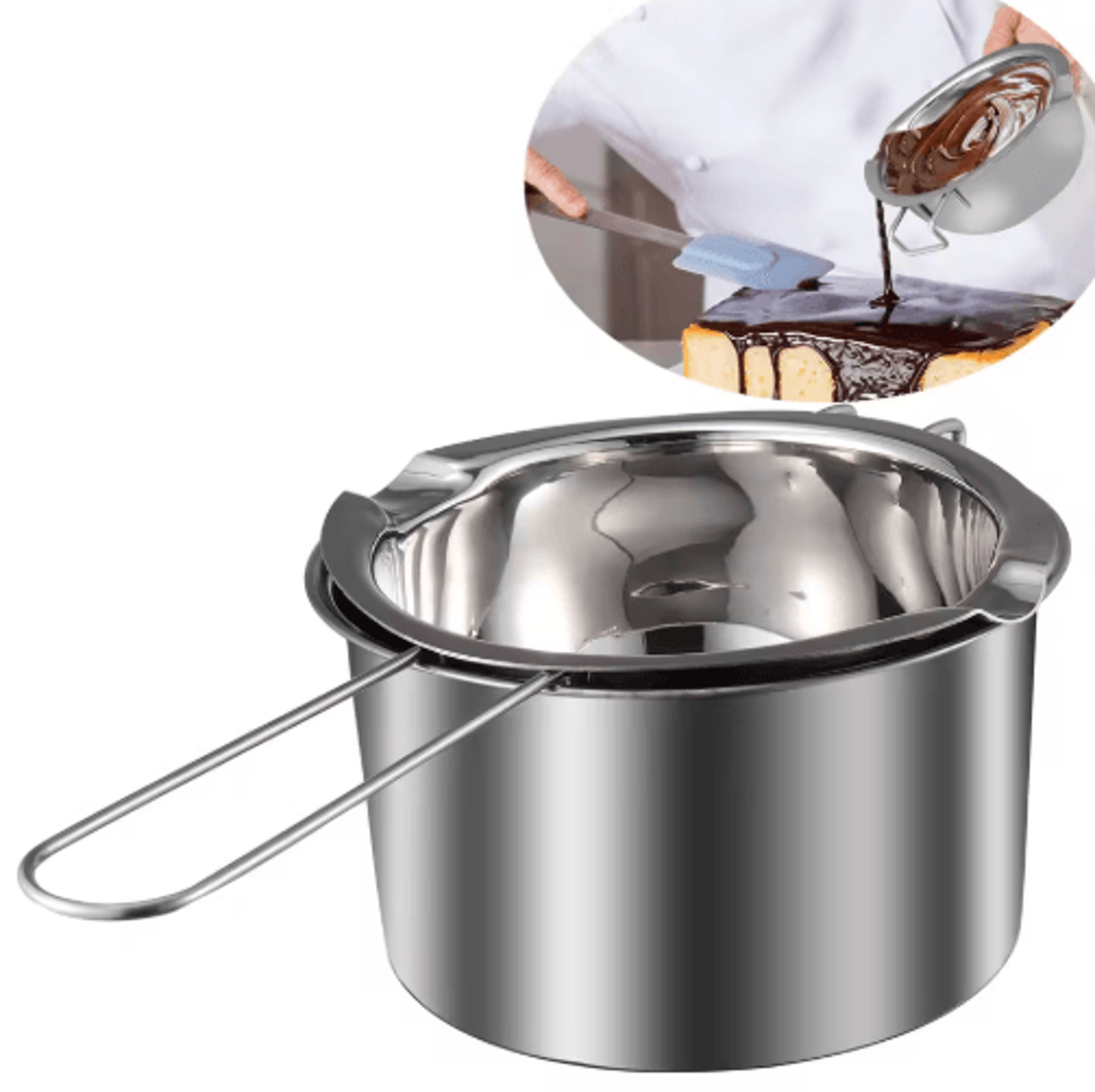 MultiUse Stainless Steel Double Boiler Pot  Easy Chocolate Melting Pot 0