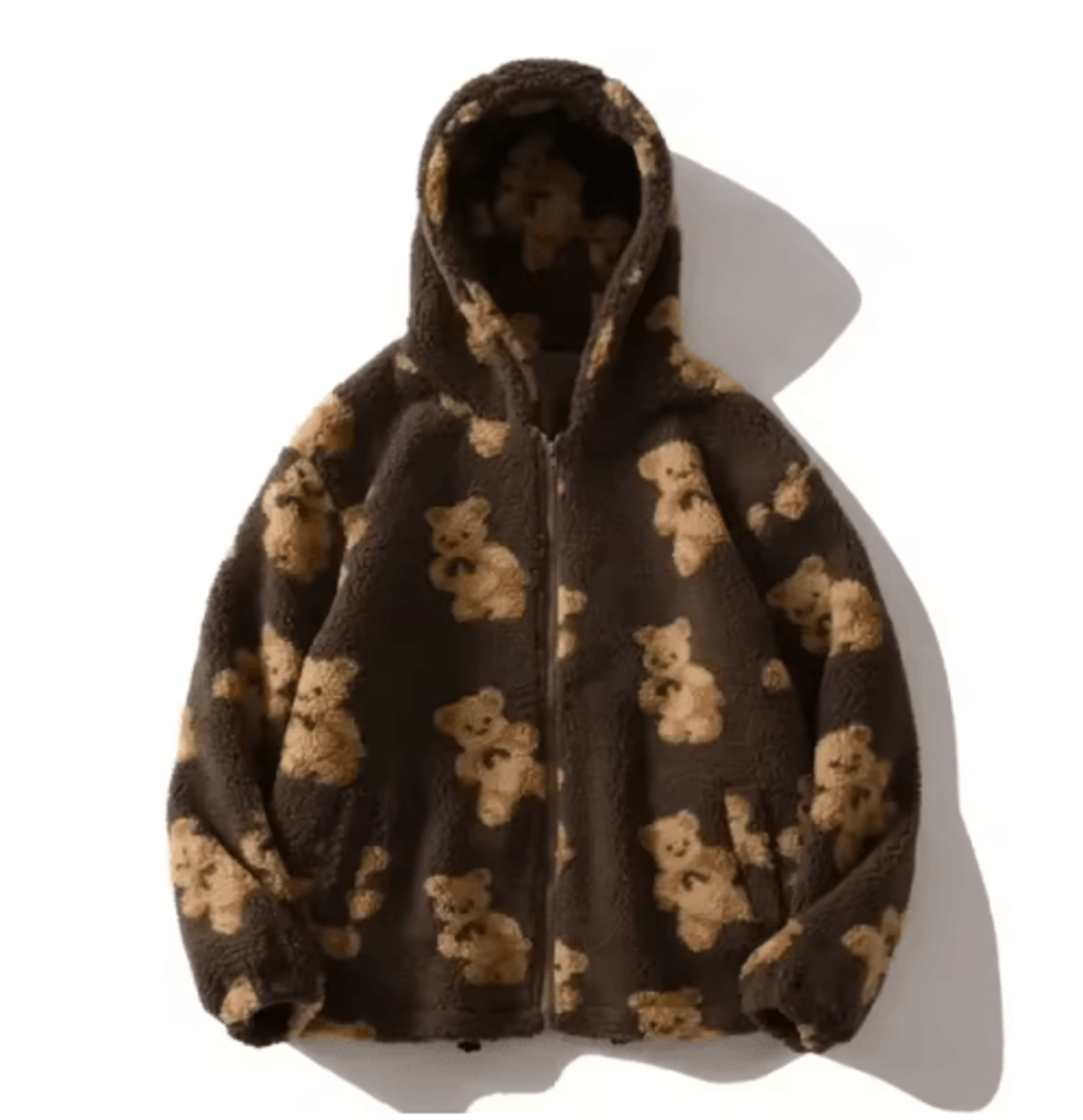 Harajuku Heart Plush Hooded Jacket  Cozy Plush Winter Jacket Women 2