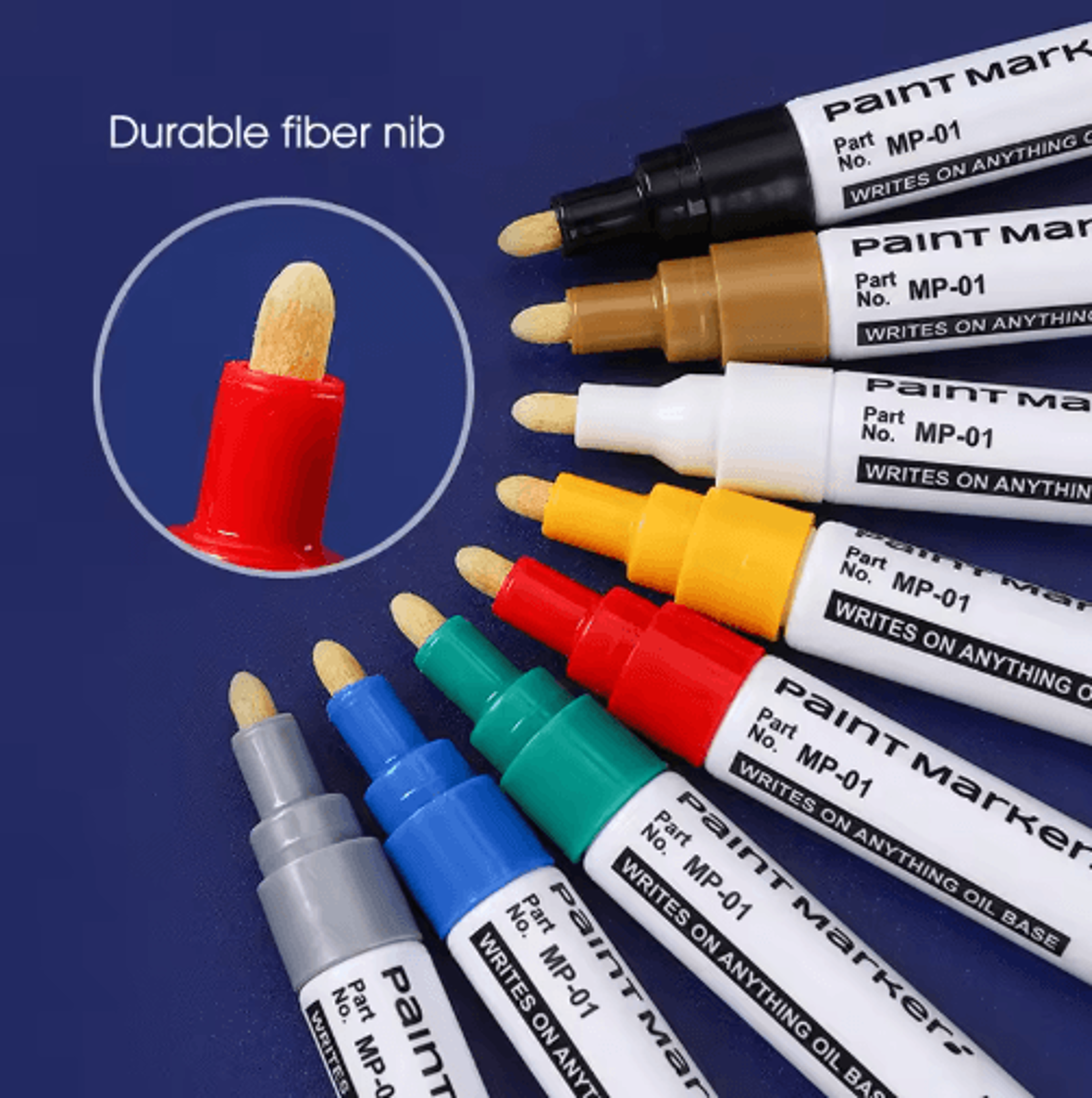 12Color Waterproof Paint Marker Set  MultiSurface Permanent Art Pens 0