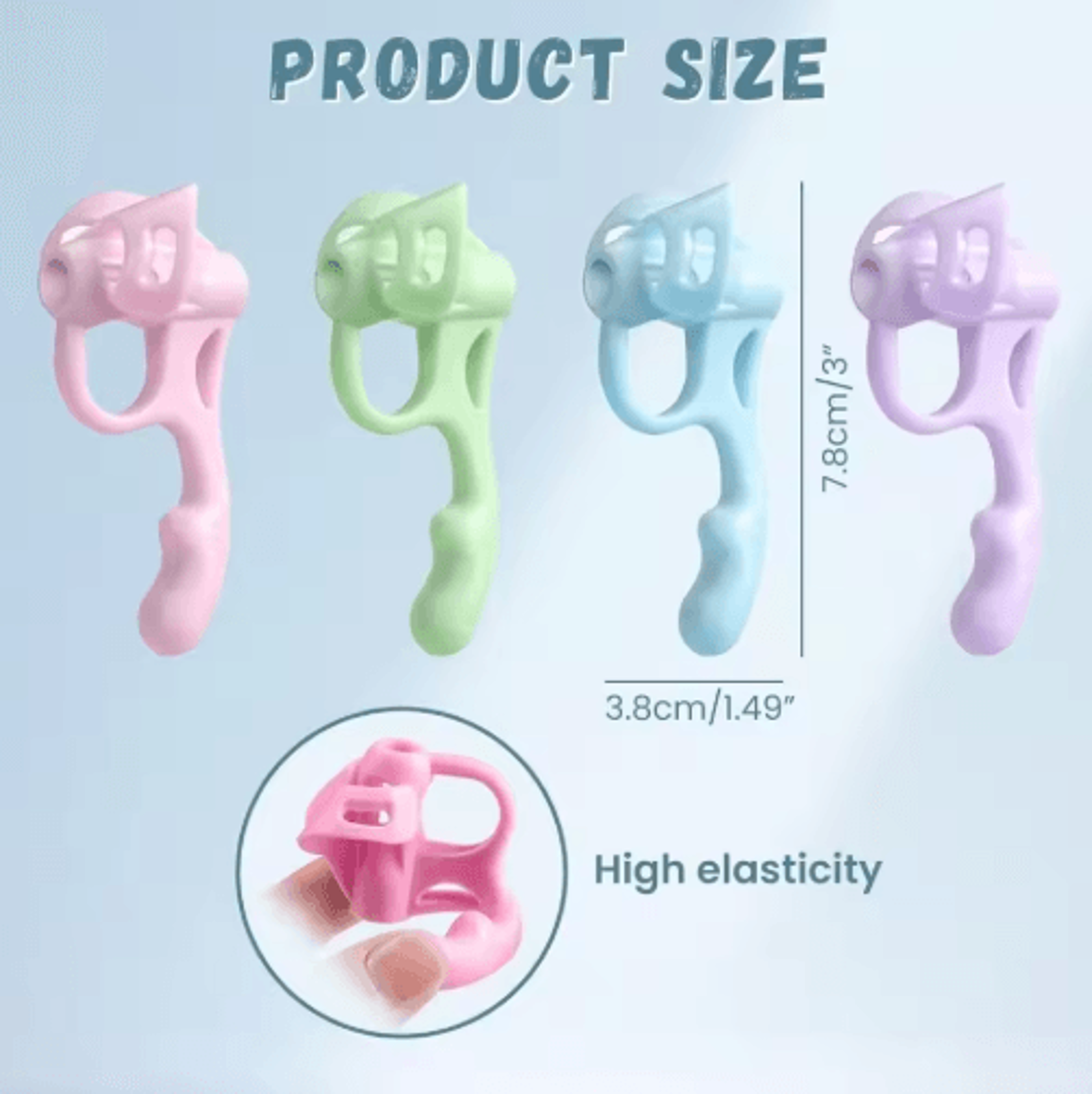 1pc New Silicone Silicone Pencil Holder Soft Sturdy Pencil Holder Comfortable Flexible Pen Writing  1