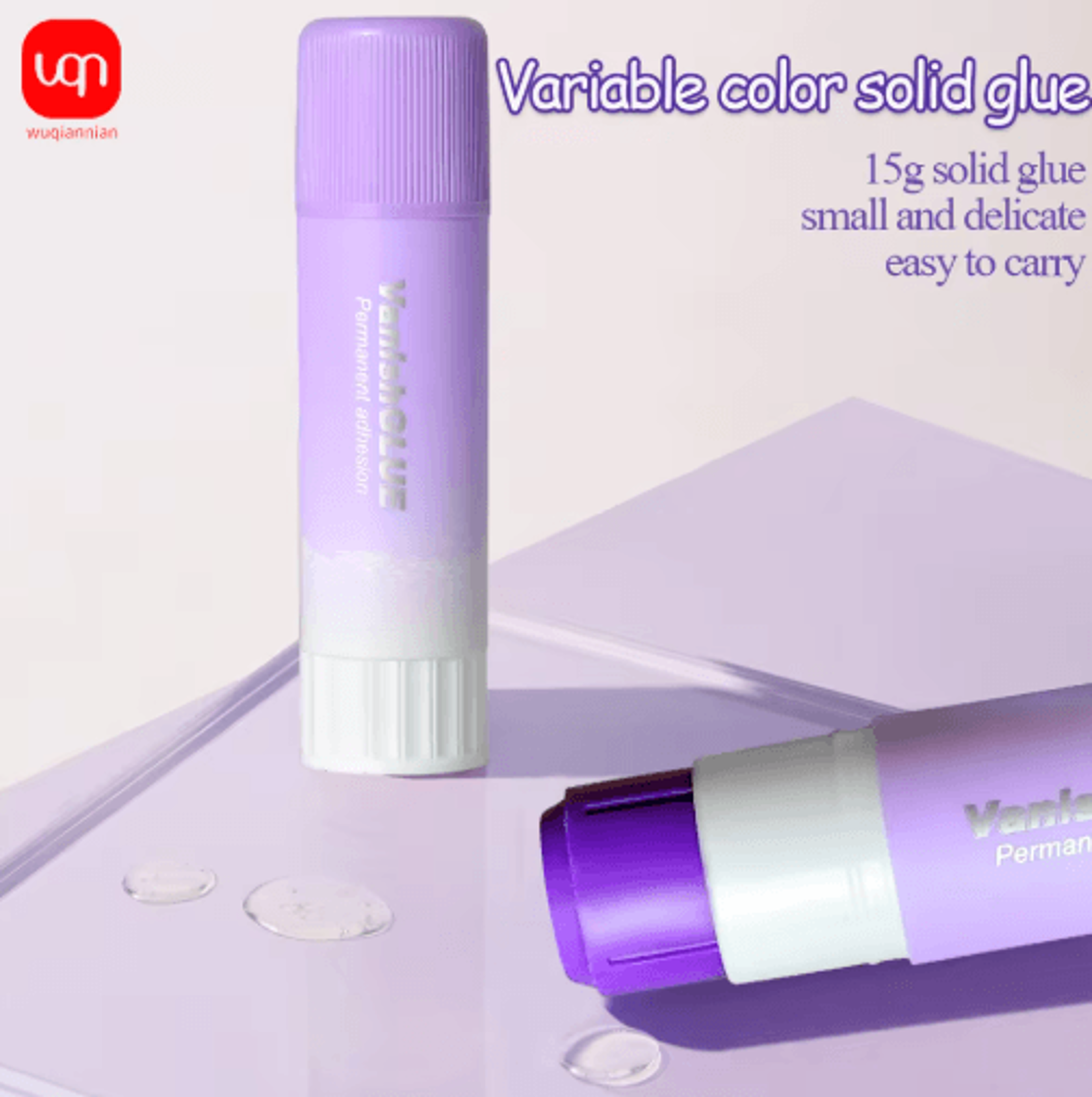 Purple Color Changing Glue Stick  High Viscosity School  Craft Essential 136pcs 8
