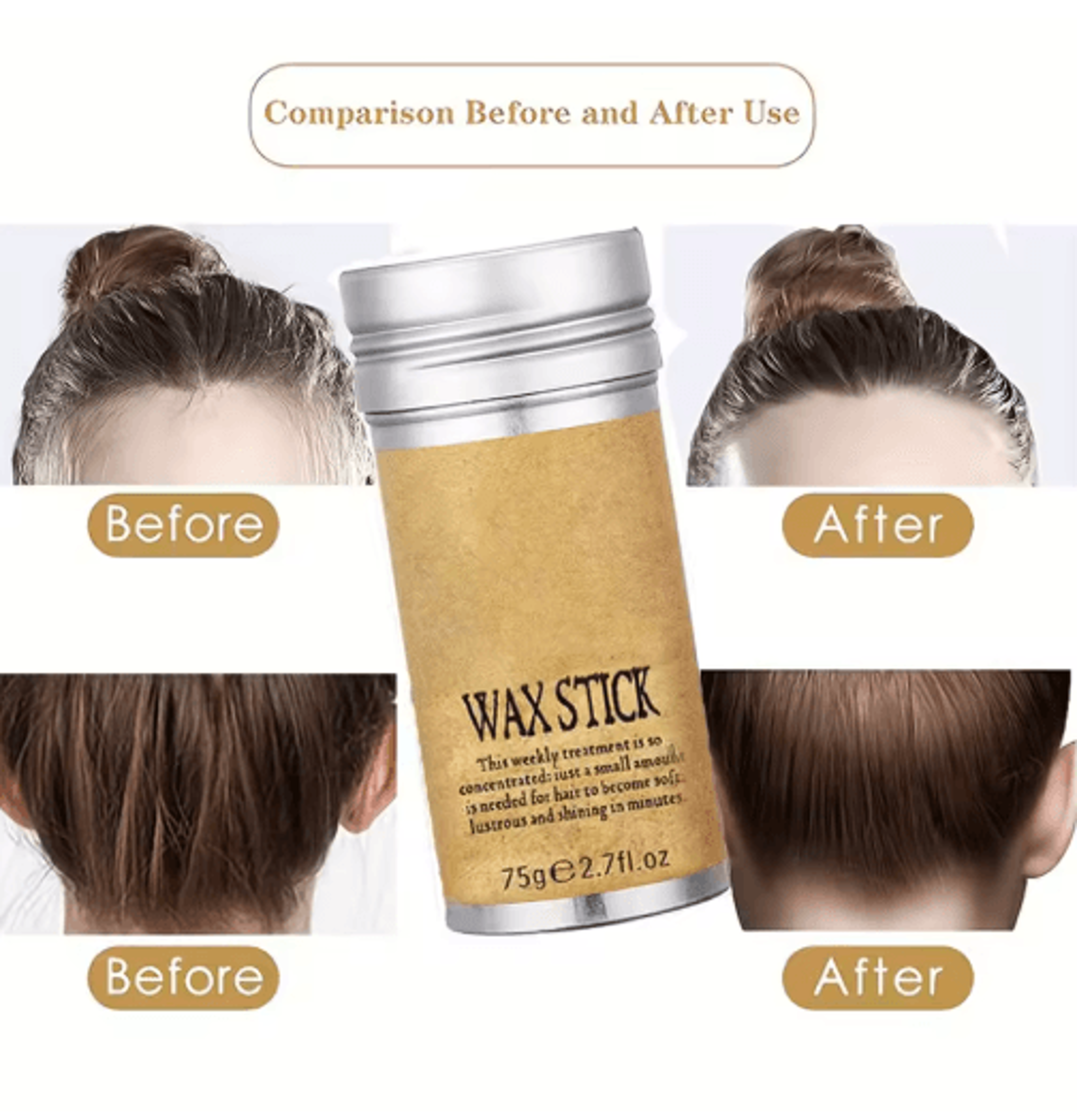 Sleek Finish Hair Wax Stick  AntiFrizz Edge Control  Styling Essential 4