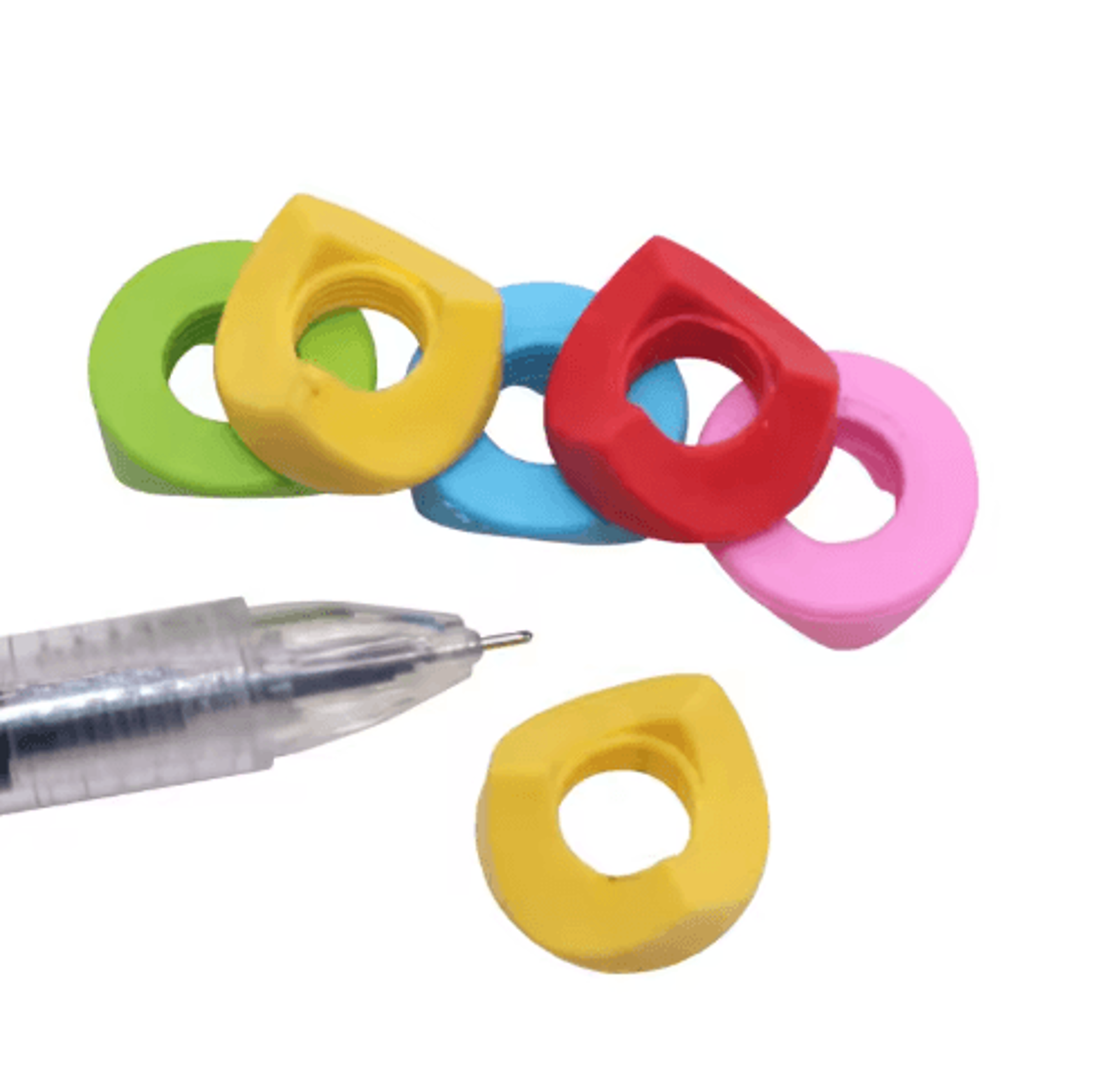 Ergonomic Silicone Pen Grip Set  Writing Posture Correction Holder 20pcs 2