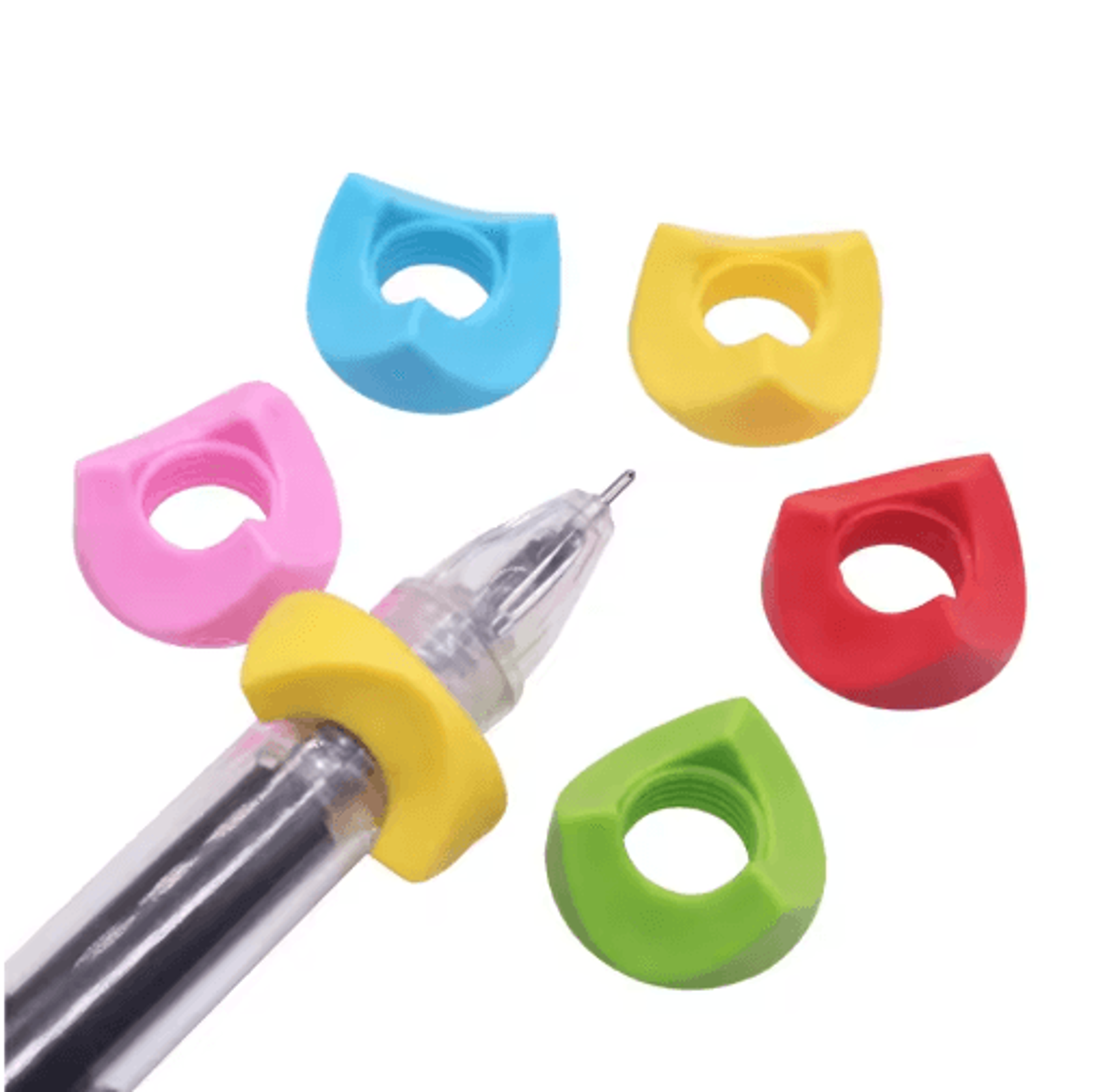 Ergonomic Silicone Pen Grip Set  Writing Posture Correction Holder 20pcs 0