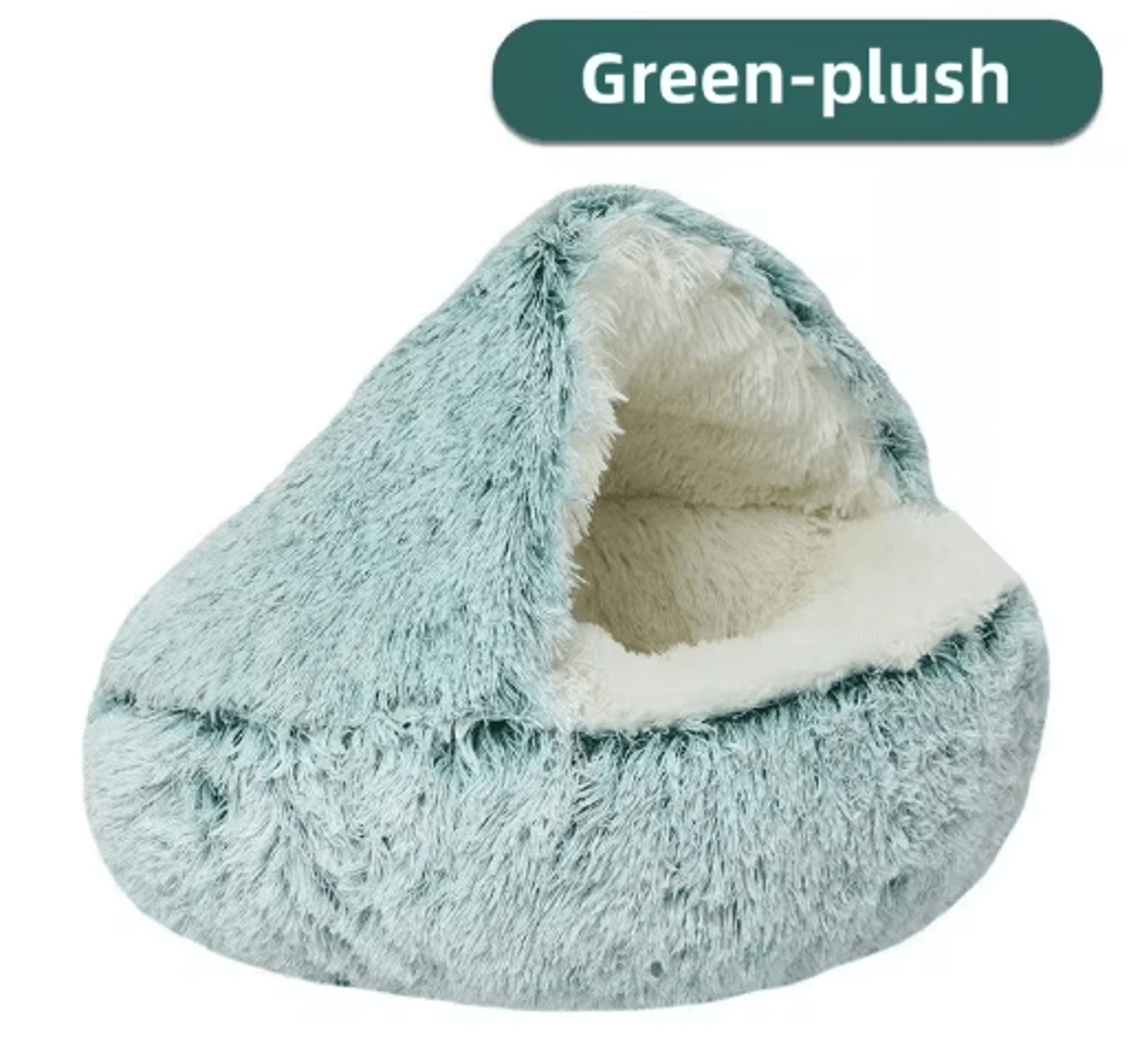CozyShell Plush Pet Bed  SemiEnclosed Warm Cat Nest For Winter Comfort 1