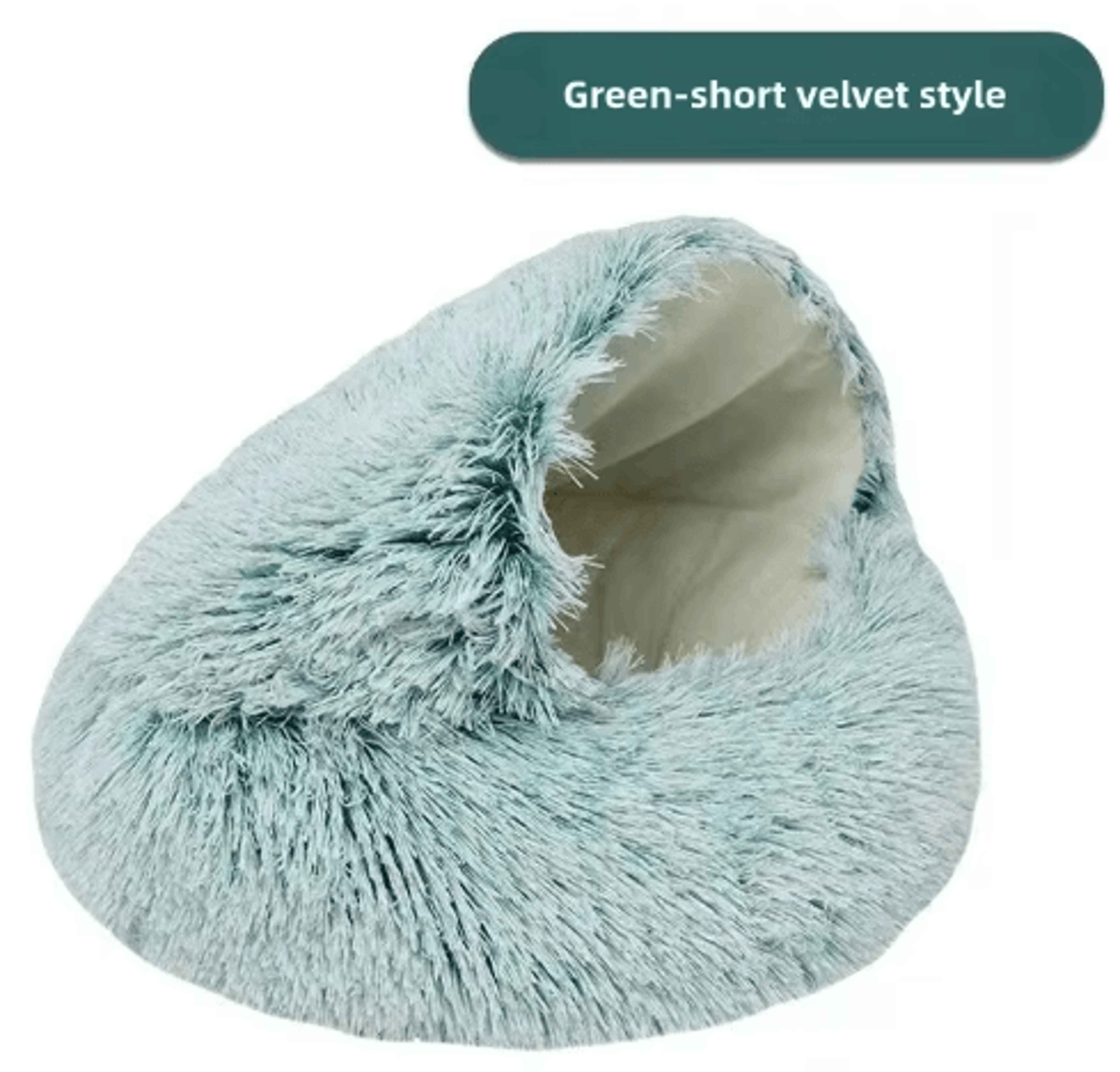CozyShell Plush Pet Bed  SemiEnclosed Warm Cat Nest For Winter Comfort 2