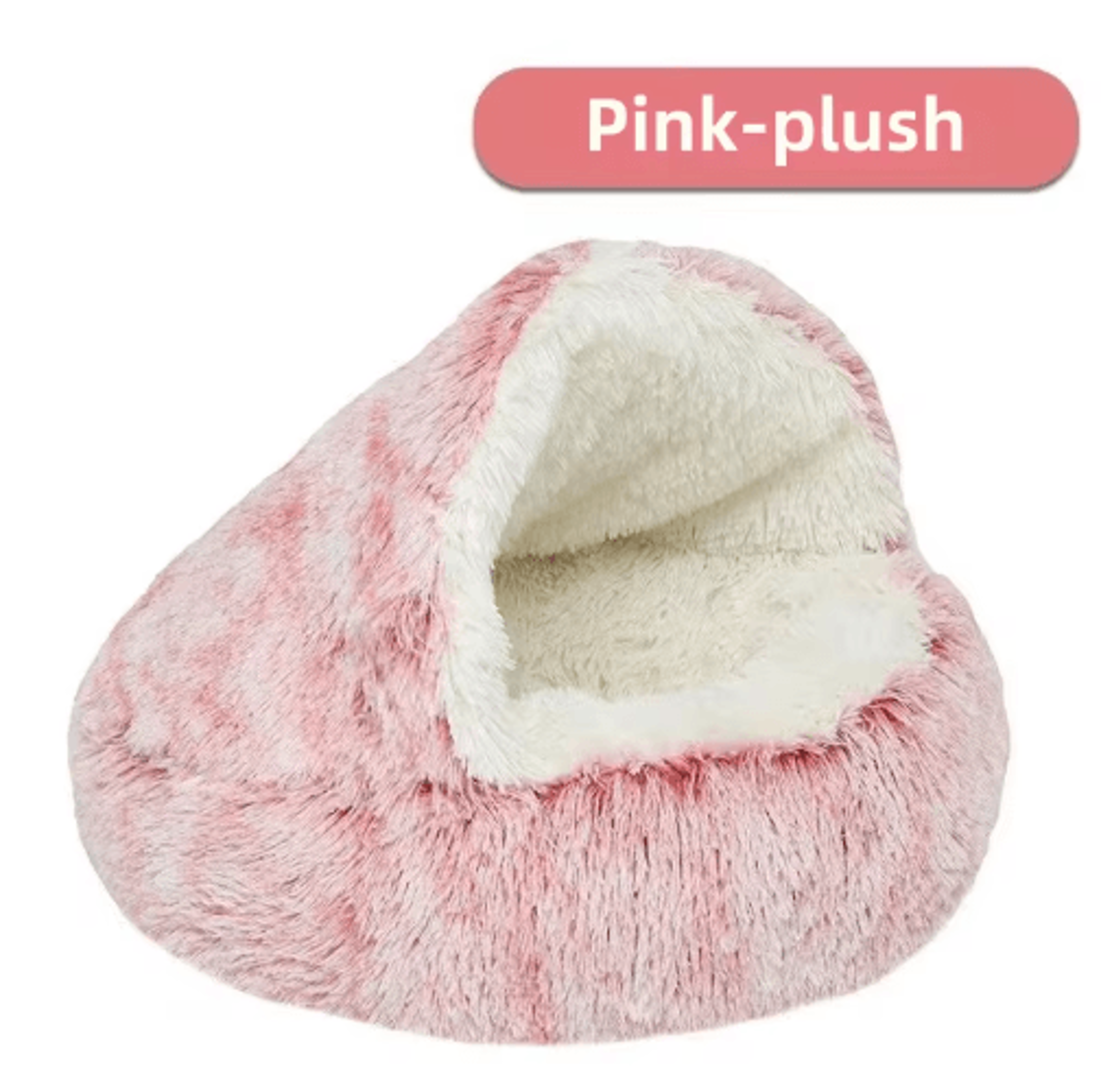 CozyShell Plush Pet Bed  SemiEnclosed Warm Cat Nest For Winter Comfort 4
