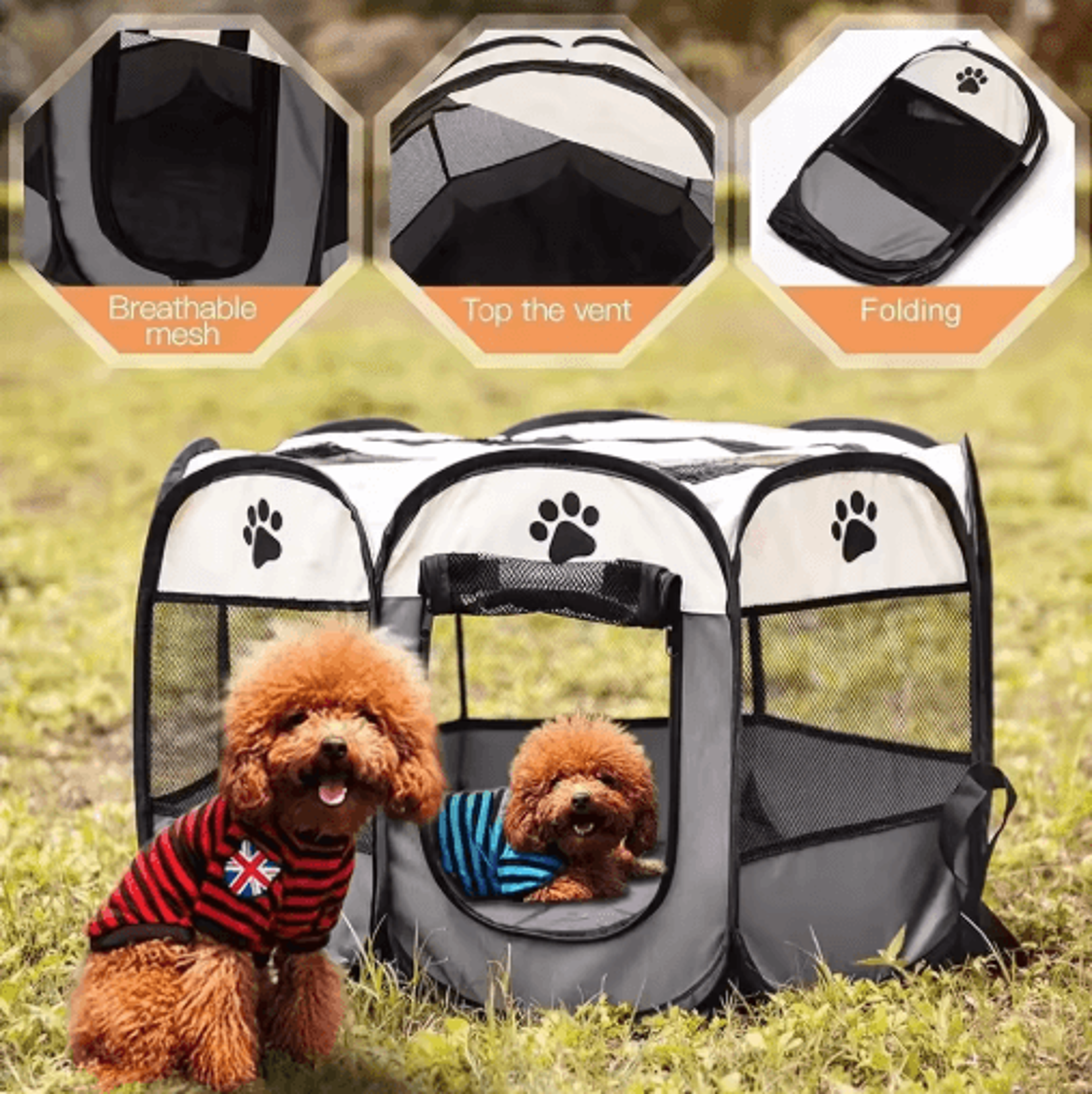 Portable Foldable Cat Tent  Outdoor Travel Pet House  Playpen 0