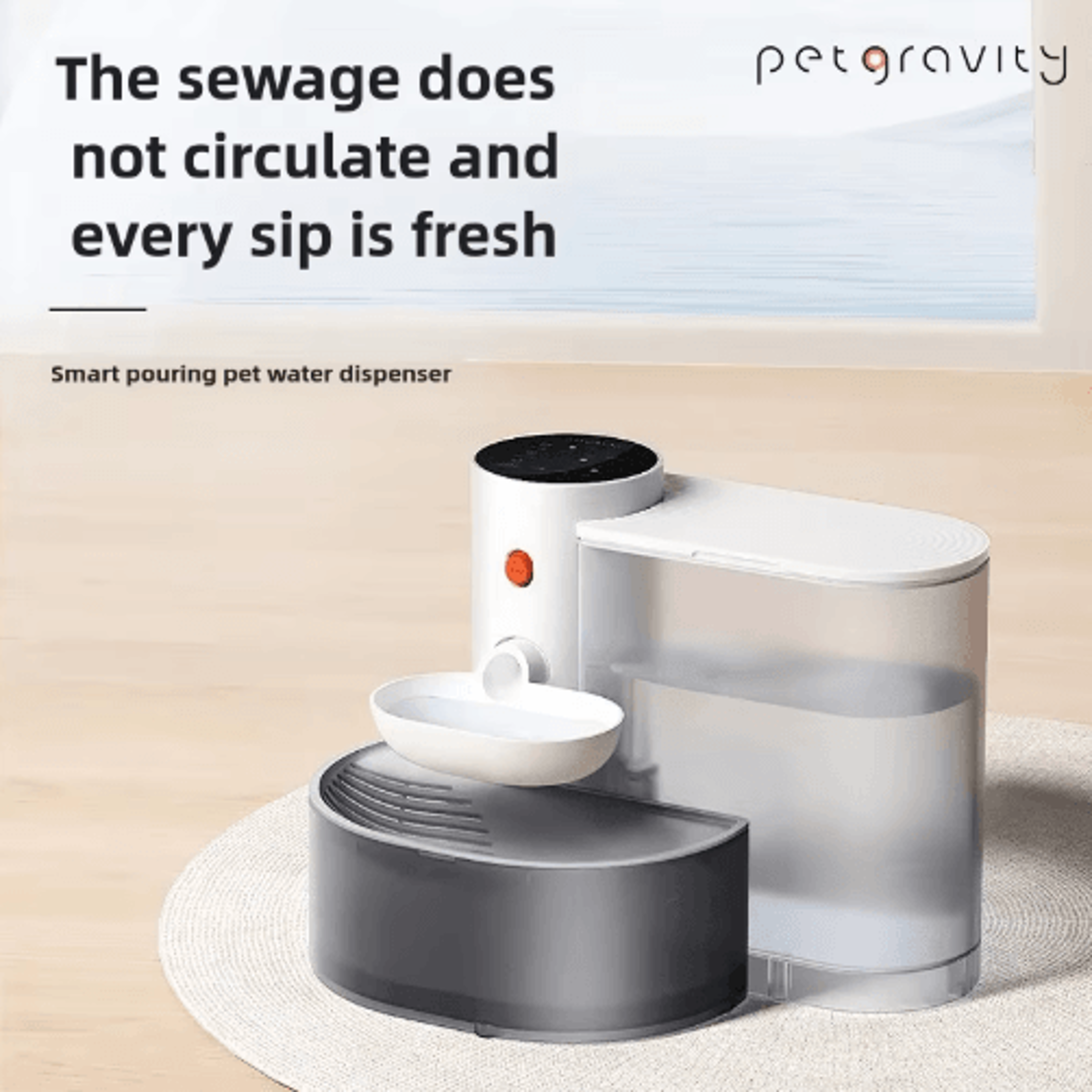 Automatic Cat  Dog Water Fountain  Rechargeable Running Water Dispenser 4