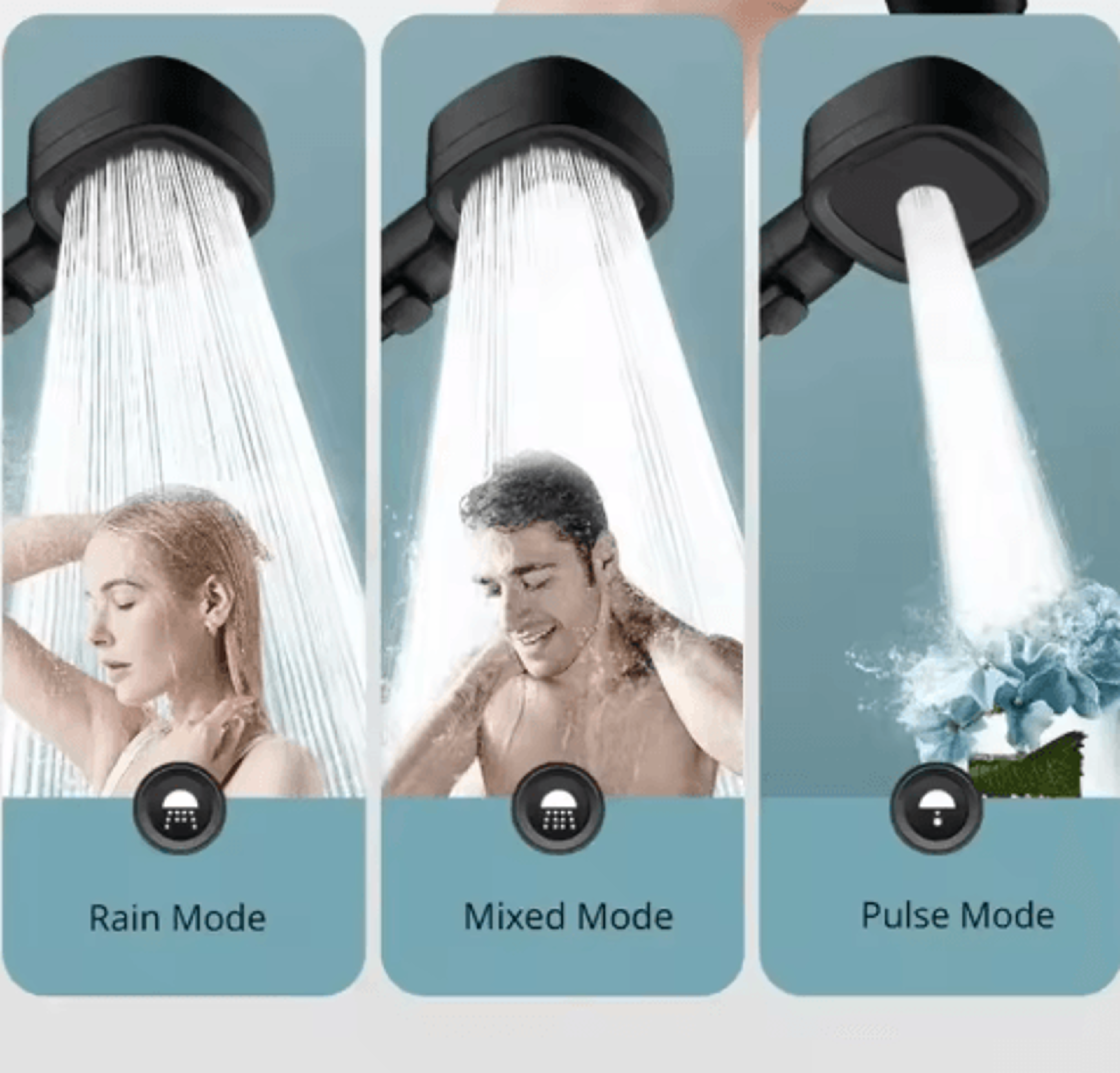 High Pressure Rain Shower Head  Boosted Water Flow Bathroom Upgrade 0