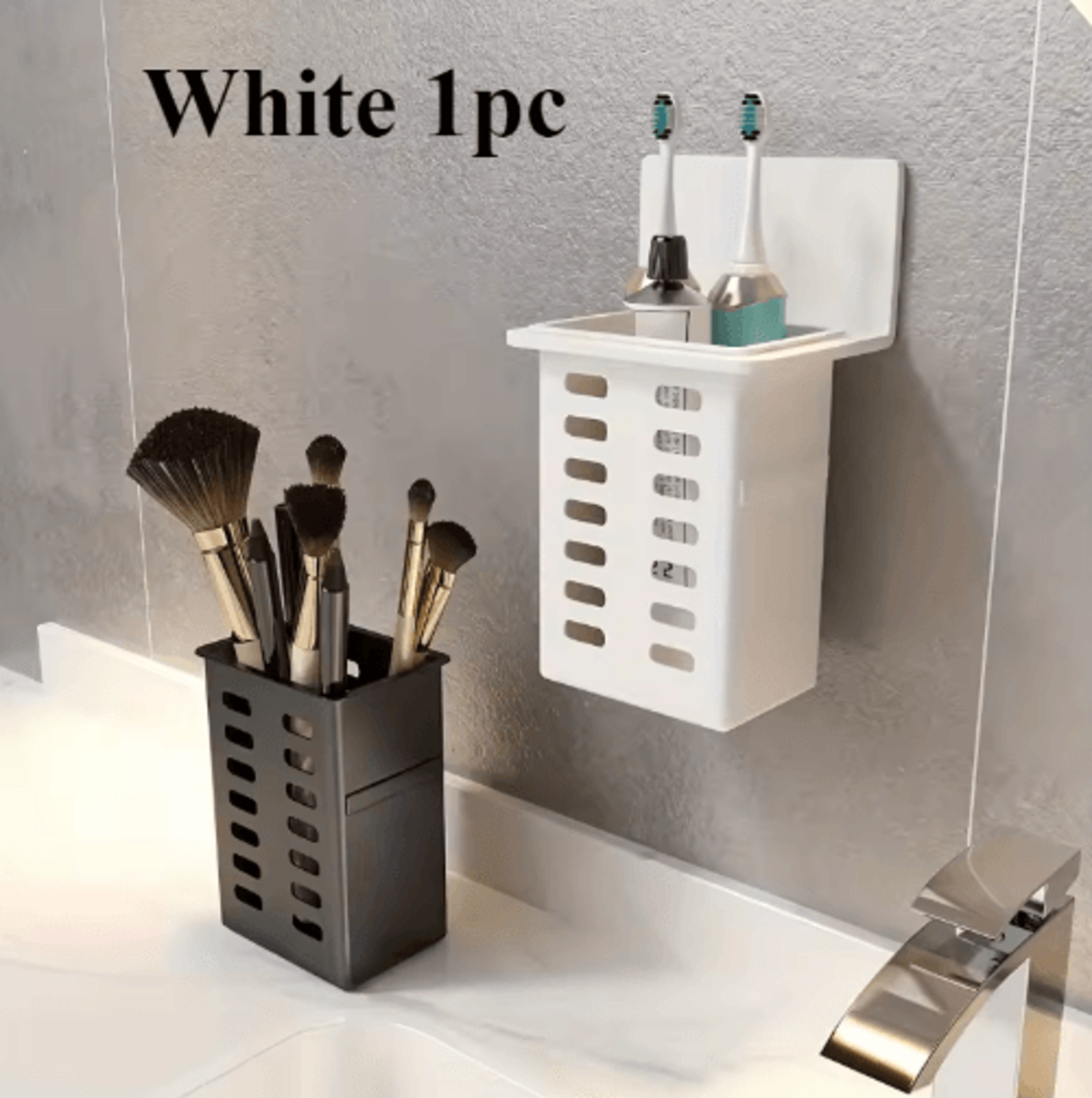 Wall Mounted Toothbrush Holder For Clean  SpaceSaving Bathroom Storage 2