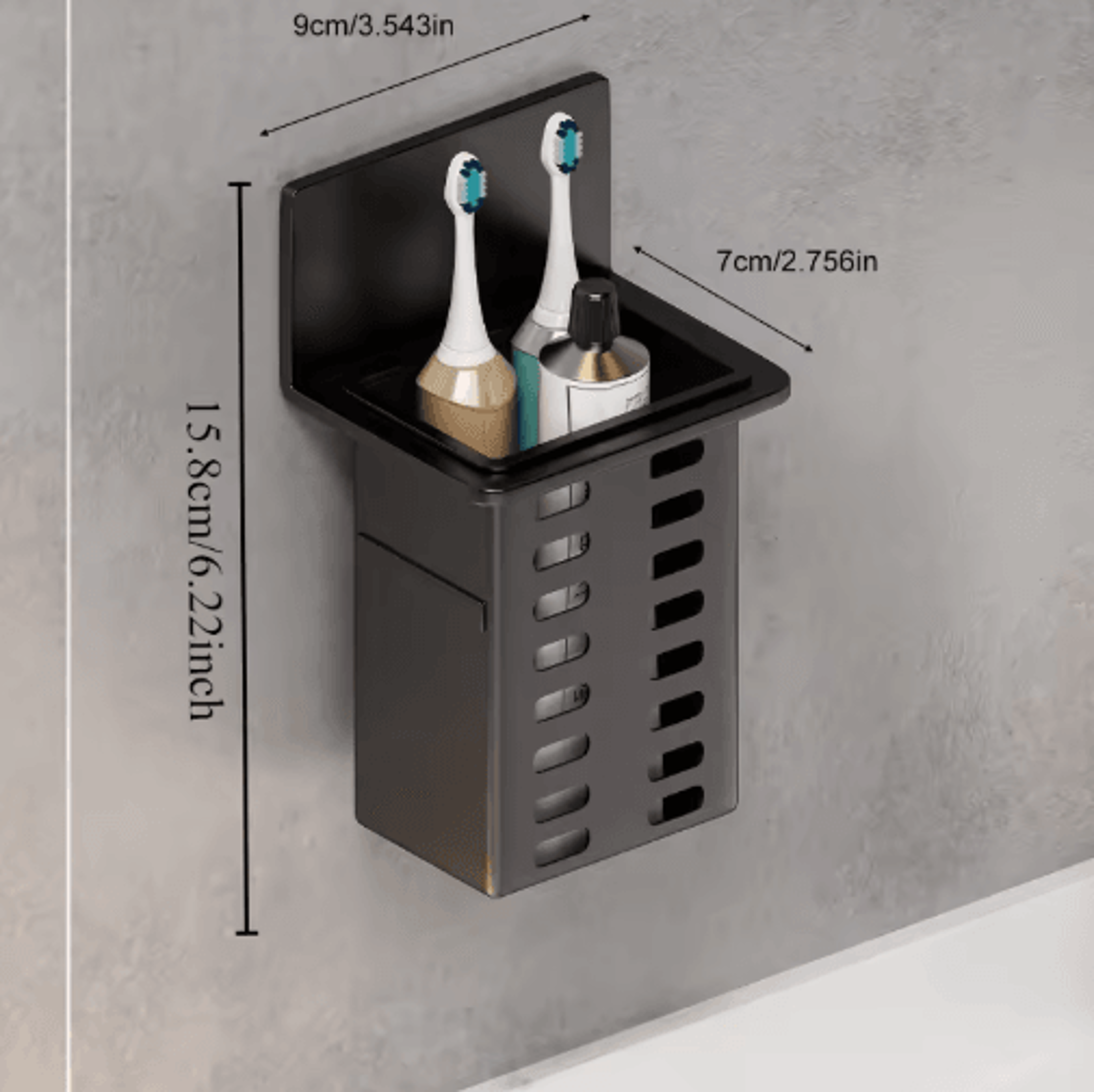 Wall Mounted Toothbrush Holder For Clean  SpaceSaving Bathroom Storage 6