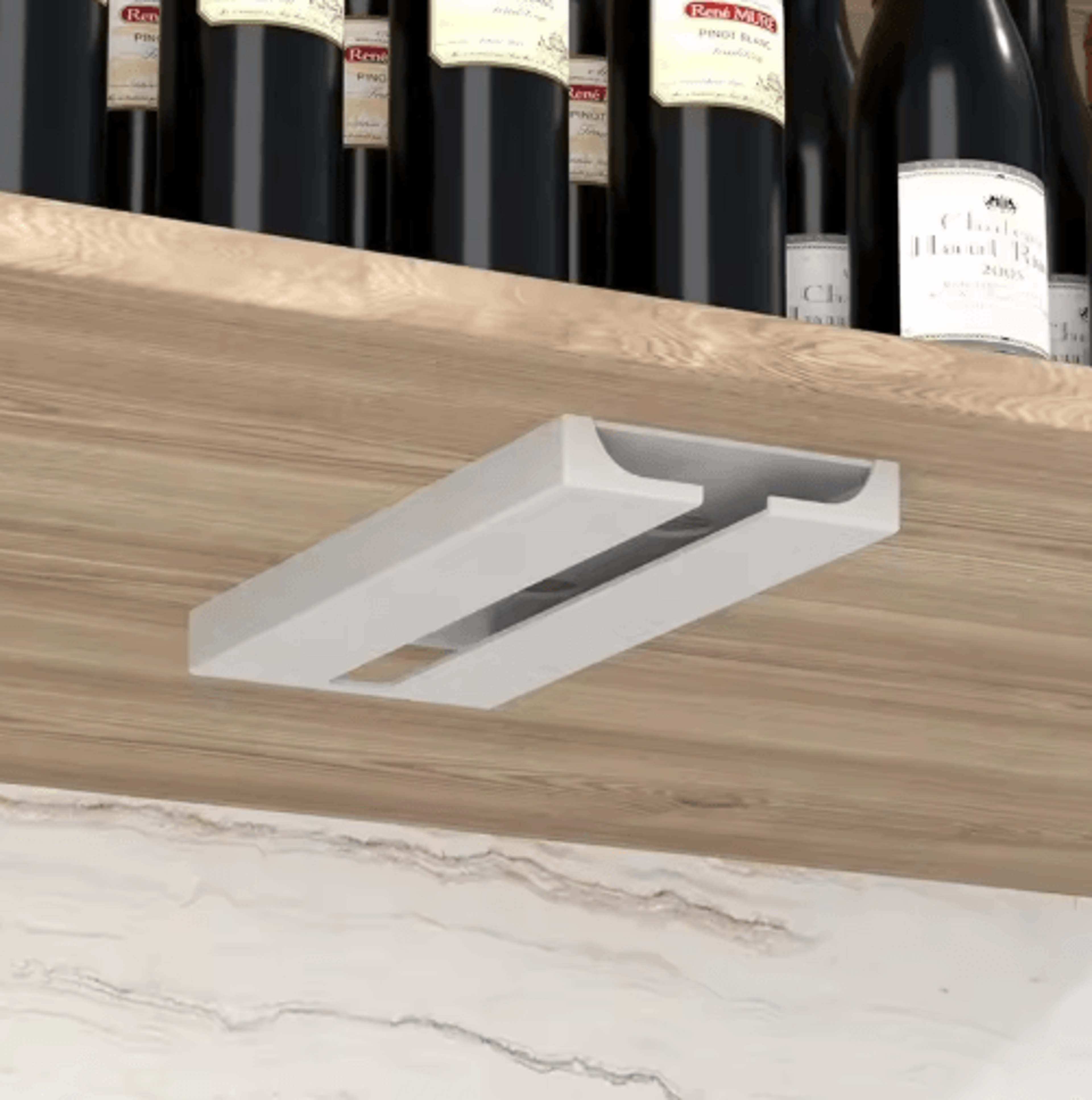 NoDrill Under Cabinet Wine Glass Rack For SpaceSaving Storage 5