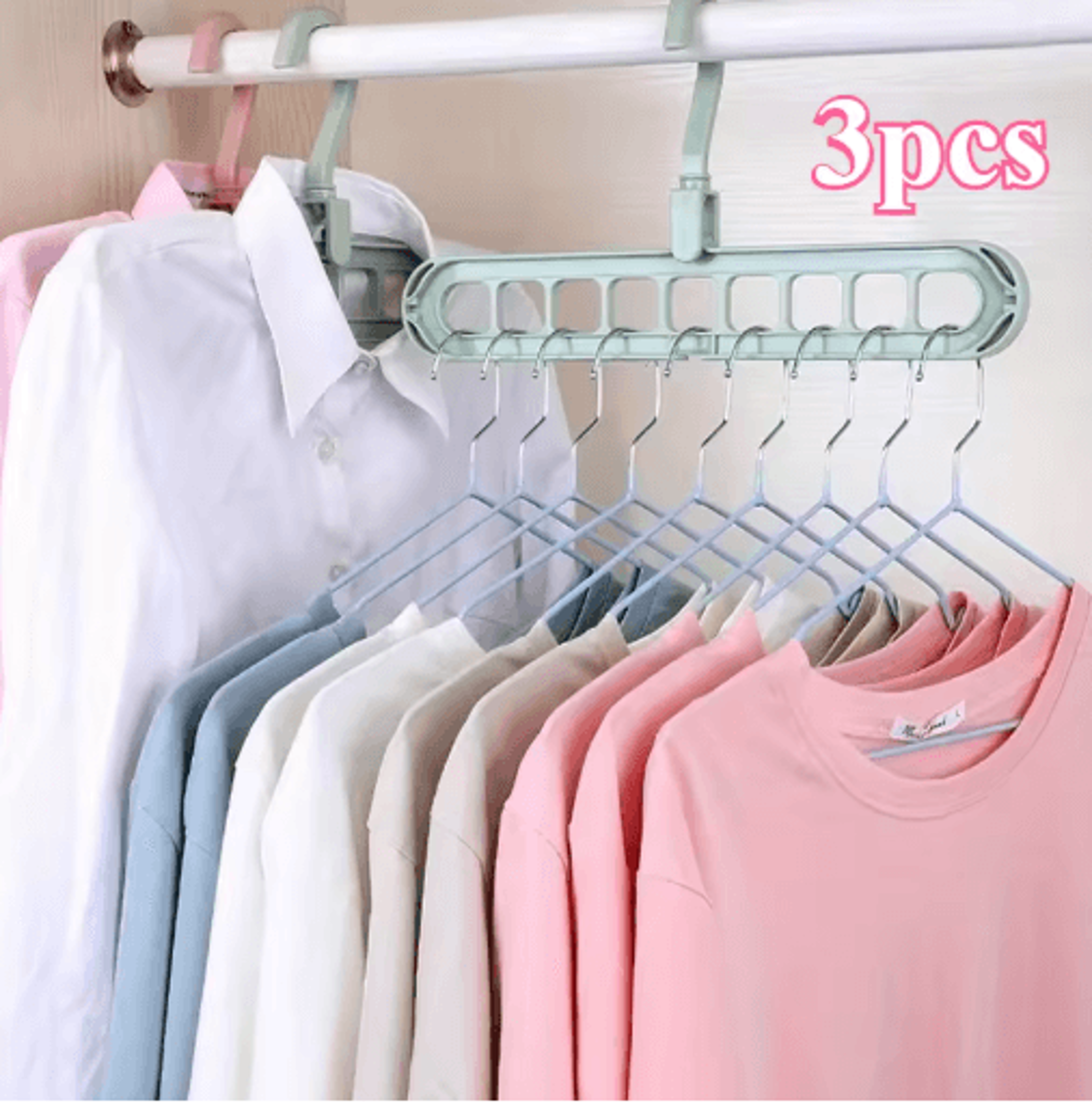 Foldable MultiFunction Clothes Hanger For SpaceSaving Closet Organization 1