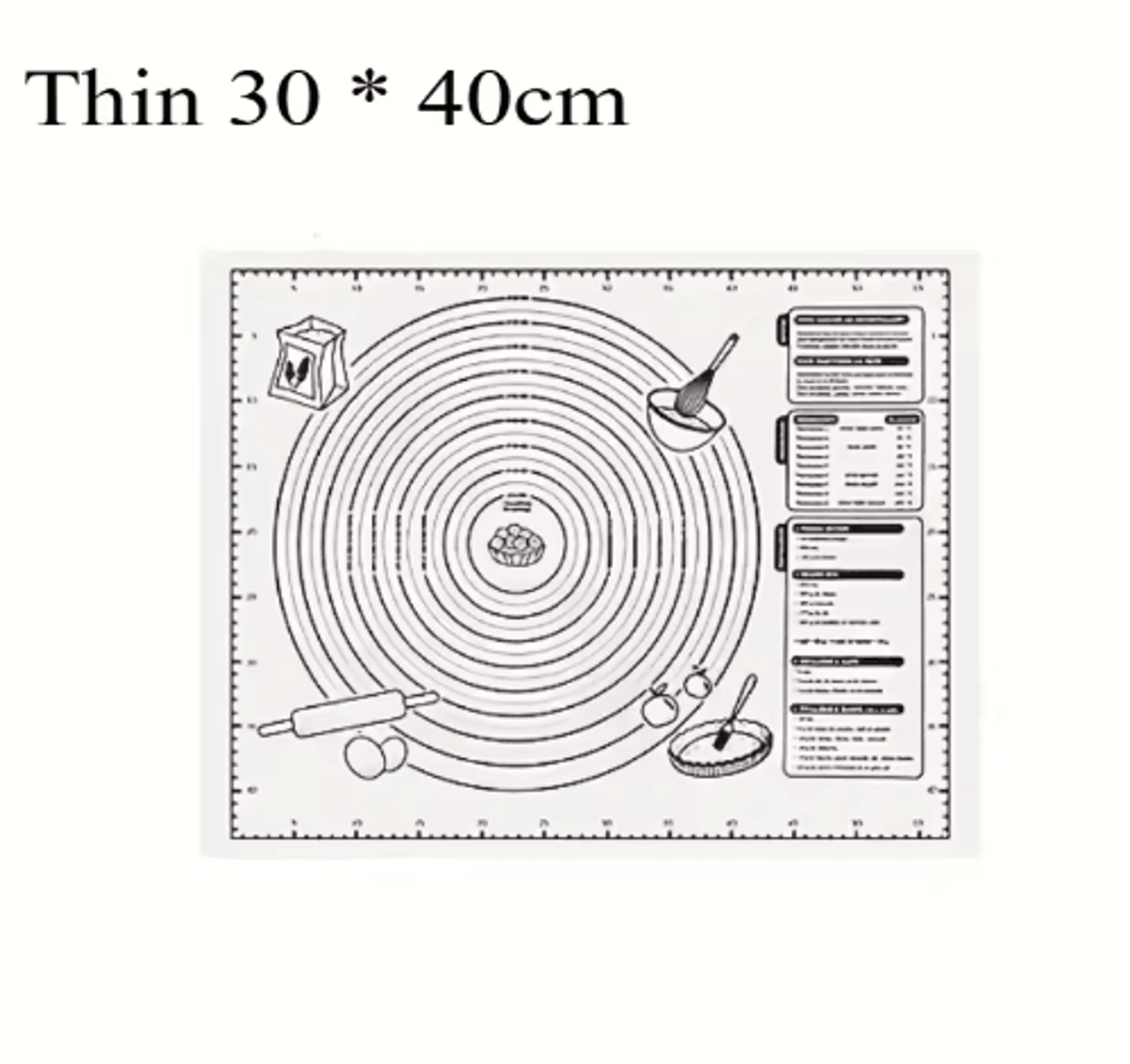 NonStick Silicone Baking Mat With Measurement Guide For Easy Dough Rolling 2