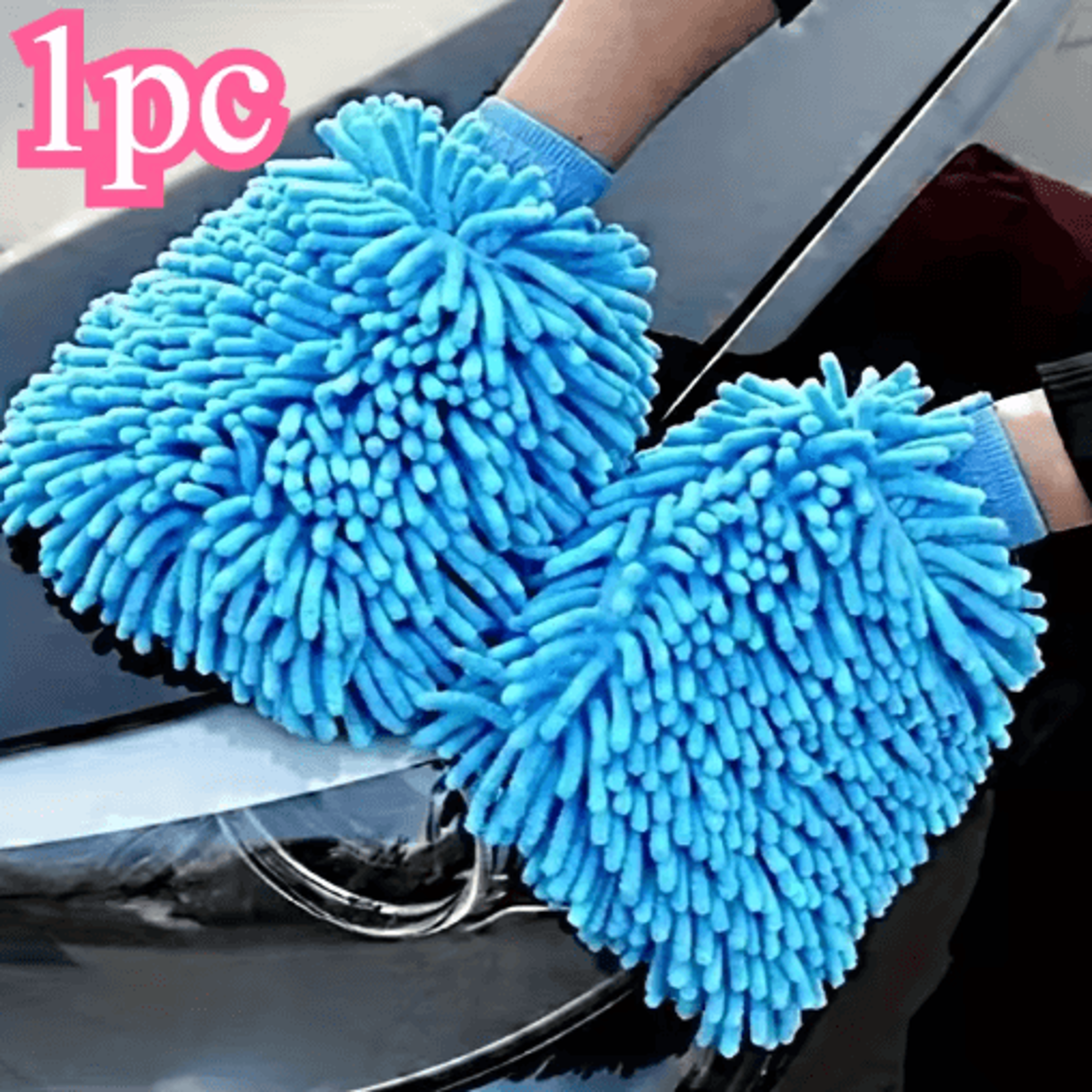 Scratch Free Microfiber Car Cleaning Glove For Safe  Easy Washing 2