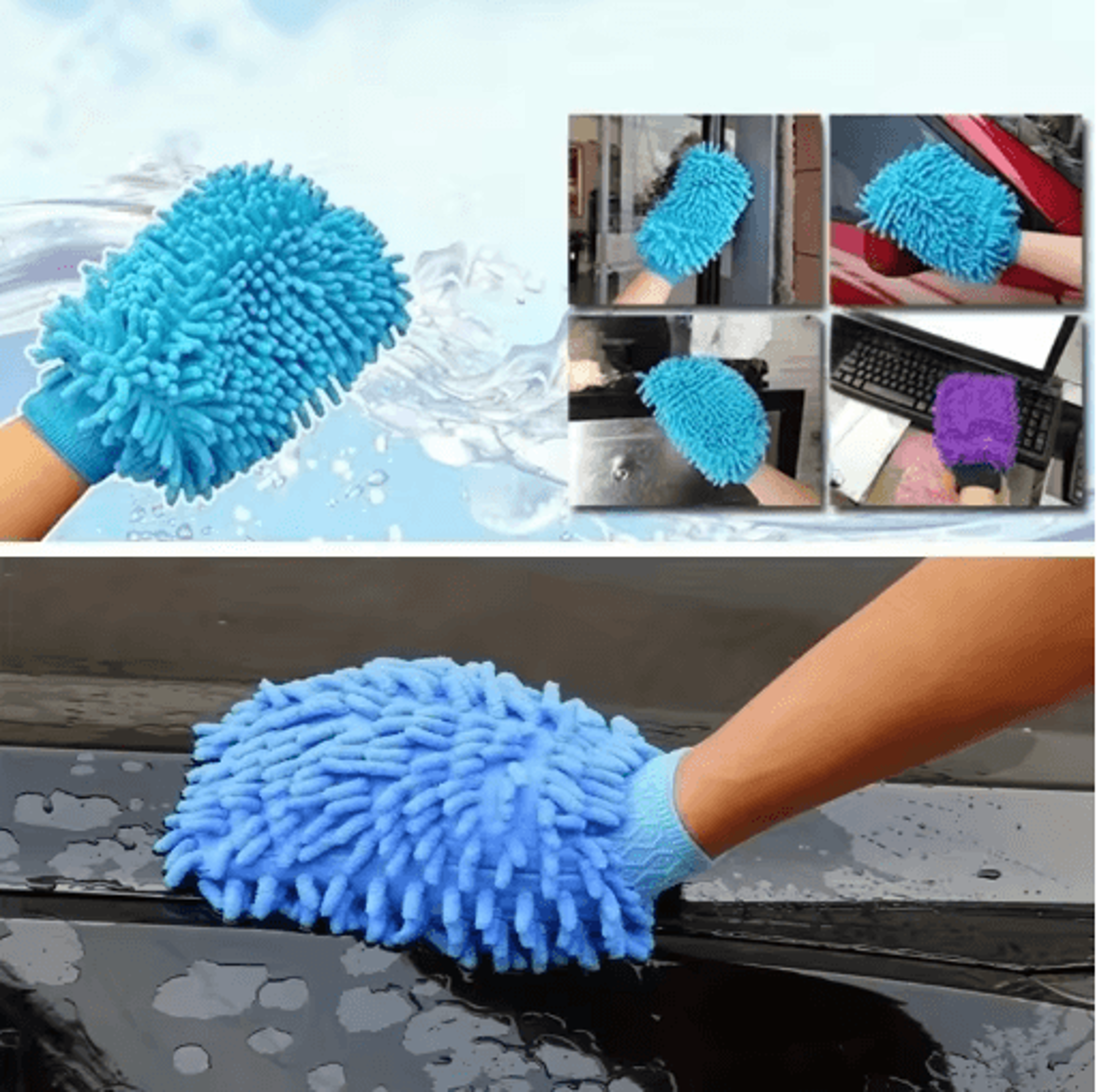Scratch Free Microfiber Car Cleaning Glove For Safe  Easy Washing 6