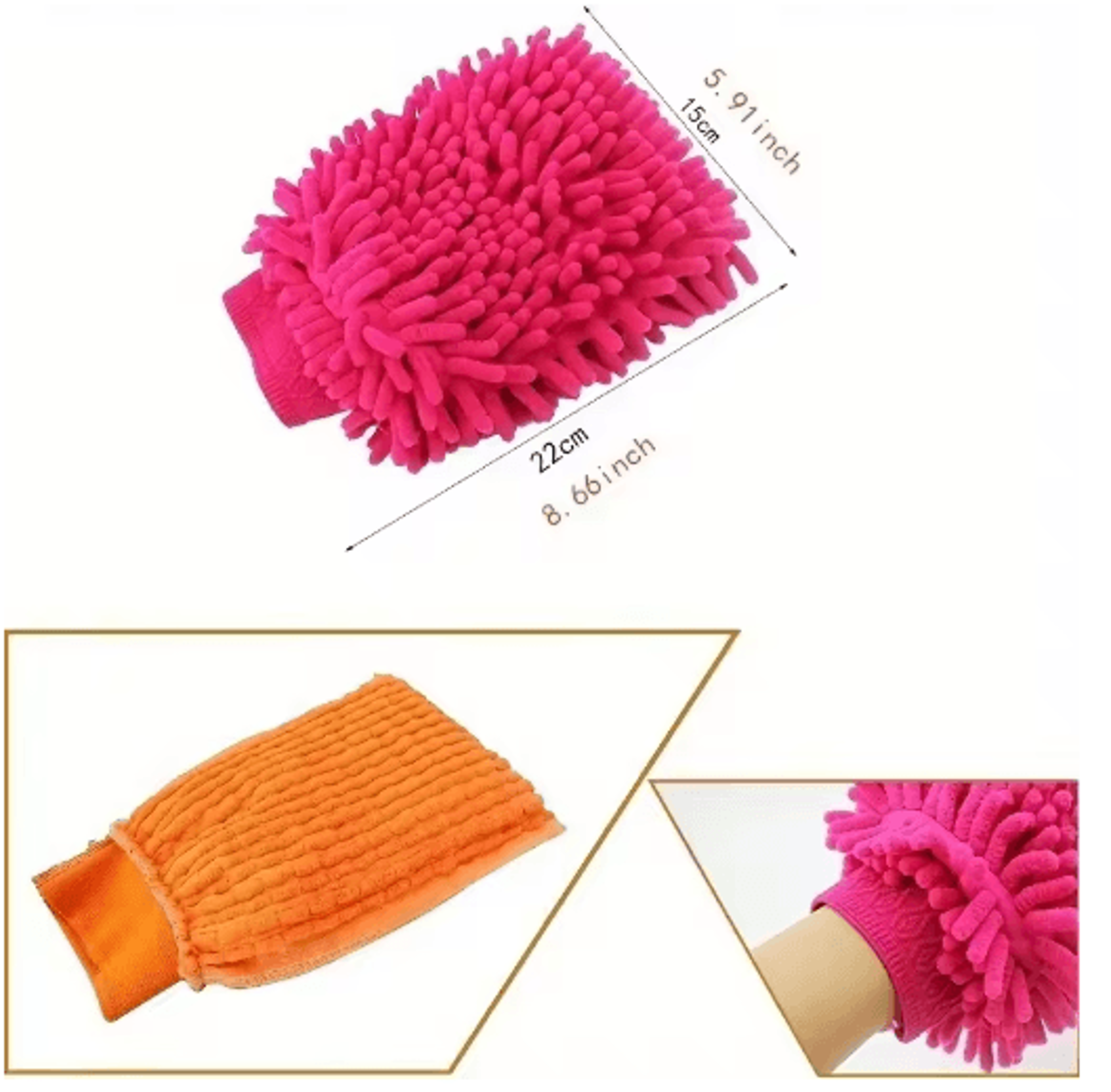 Scratch Free Microfiber Car Cleaning Glove For Safe  Easy Washing 8