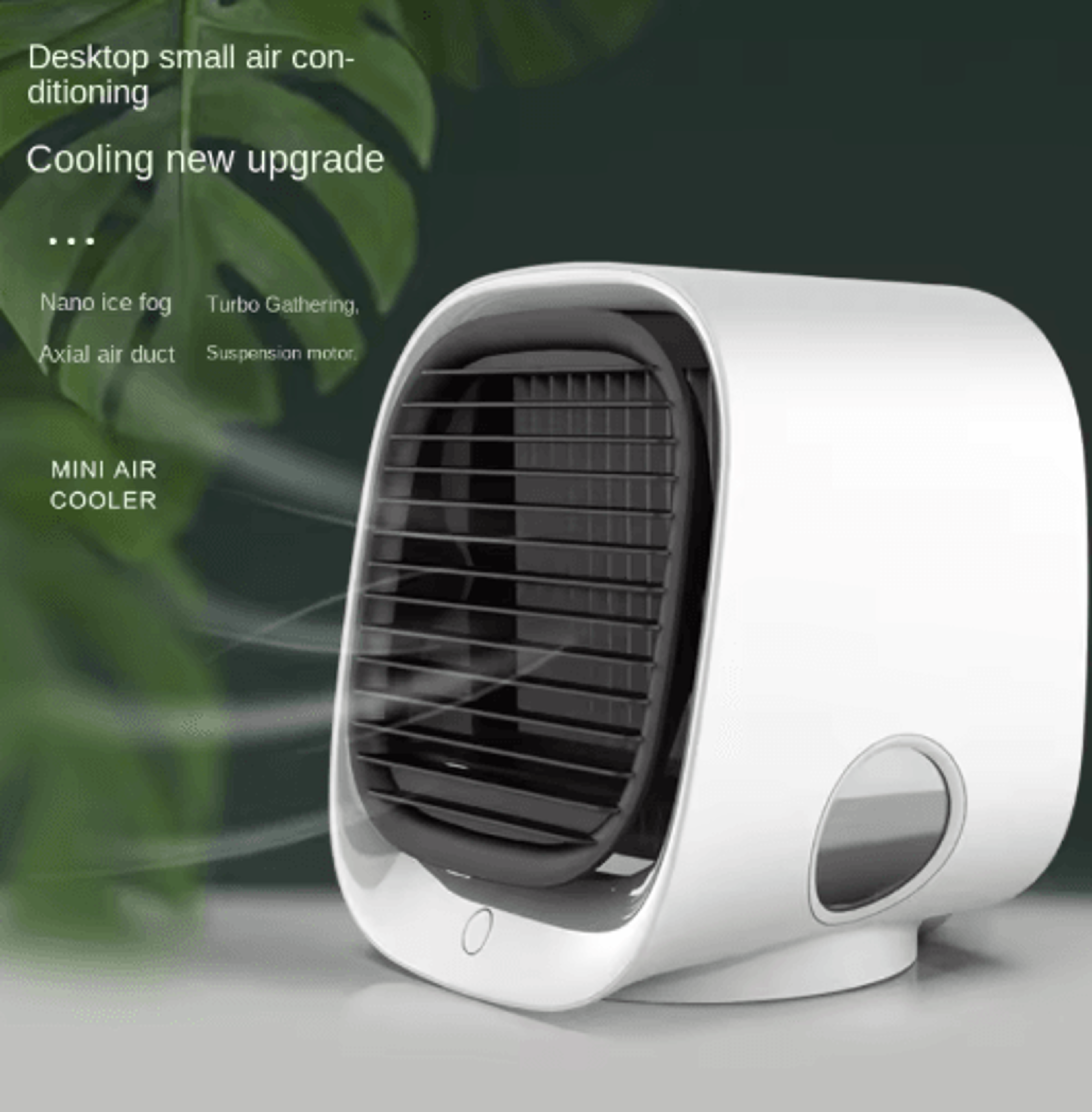 Mini USB Air Cooler  Desktop Cooling Fan With Humidifier  Mist Spray 4